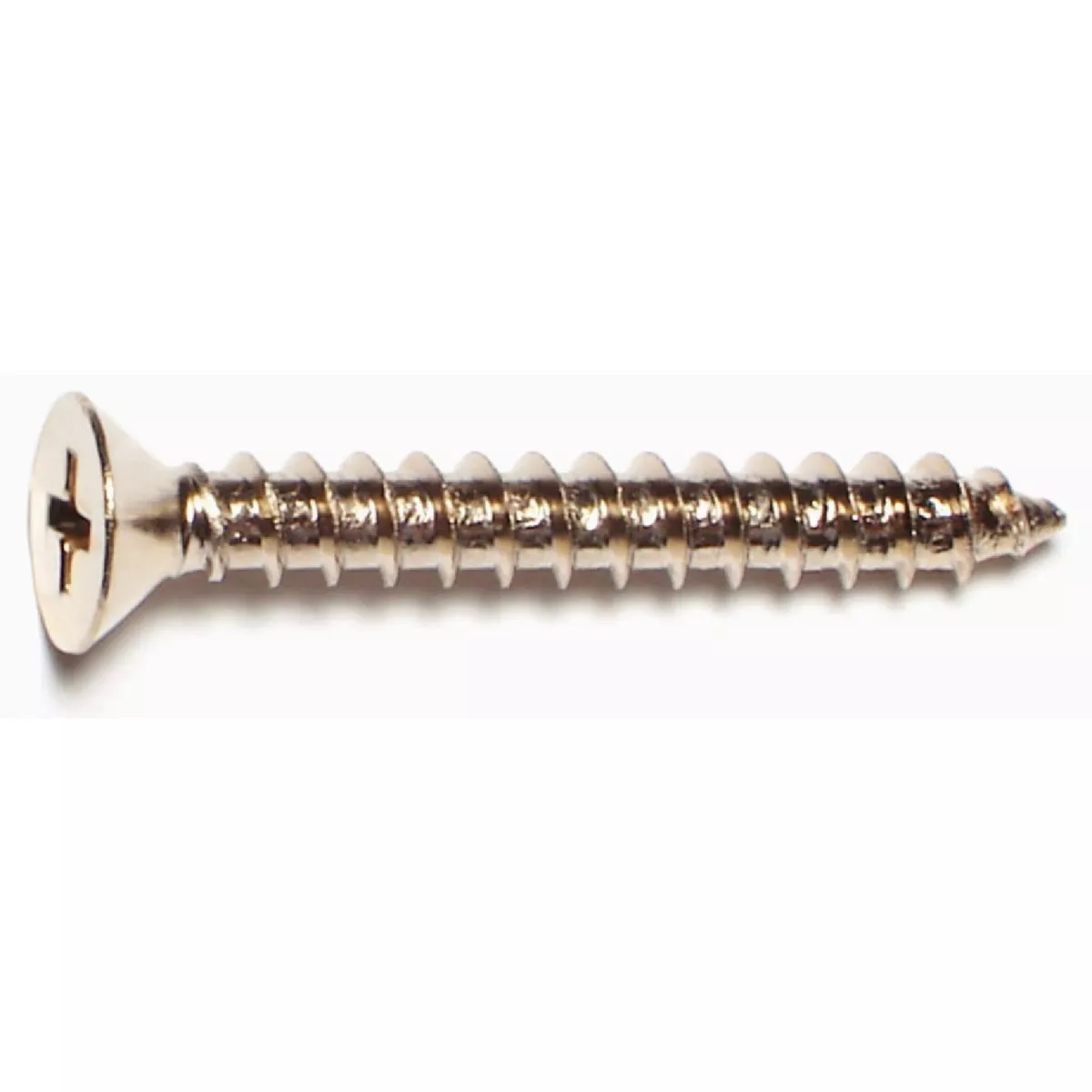 Midwest Fastener #10 x 1-1/2 In. Brass Plated Steel Phillips Flat Head Sheet Metal Screws (30 Ct.)
