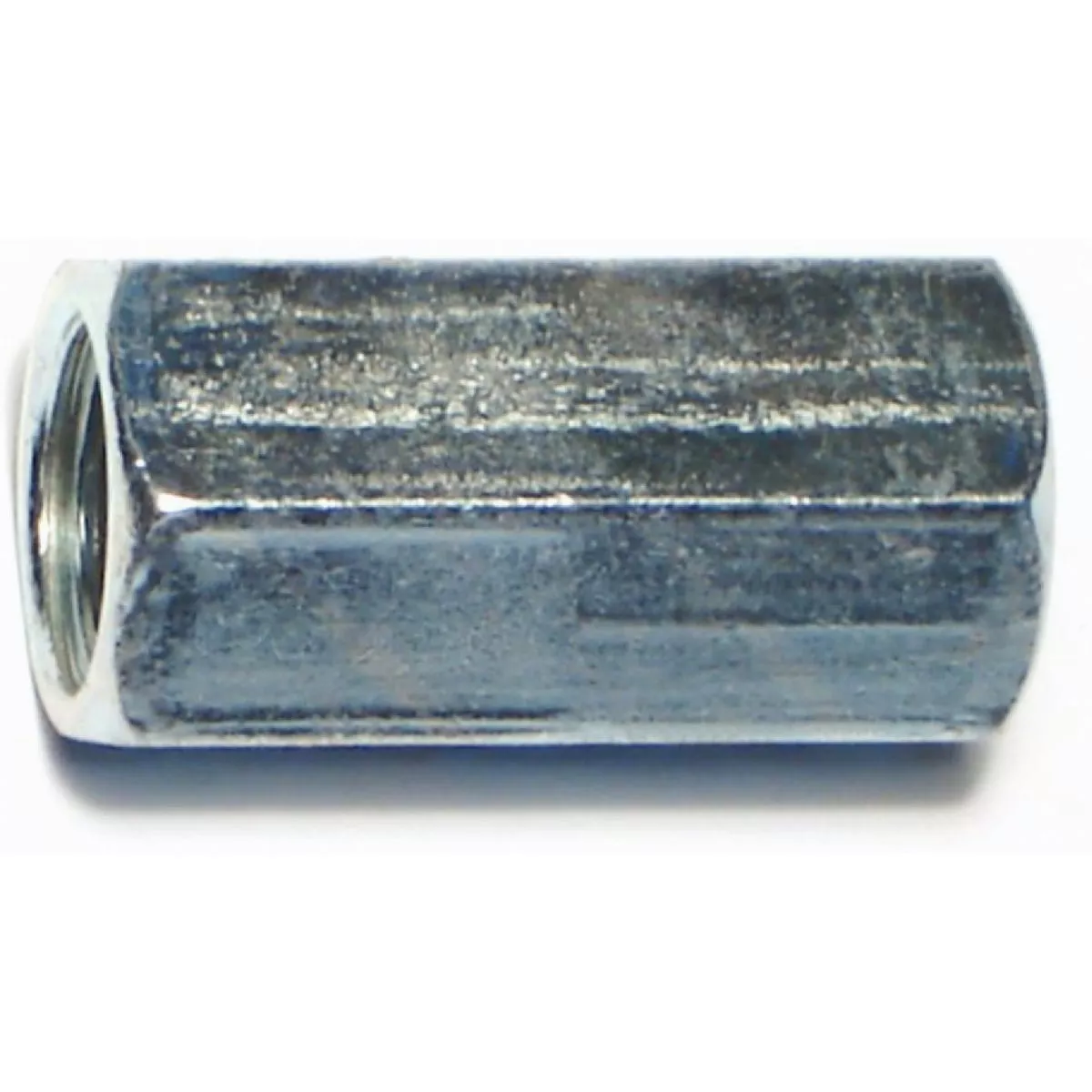 Midwest Fastener 3/8 In.-16 to 1/2 In.-13 x 1-1/4 In. Zinc Plated Steel Coarse Thread Rod Coupling Nuts (6 Ct.)-
