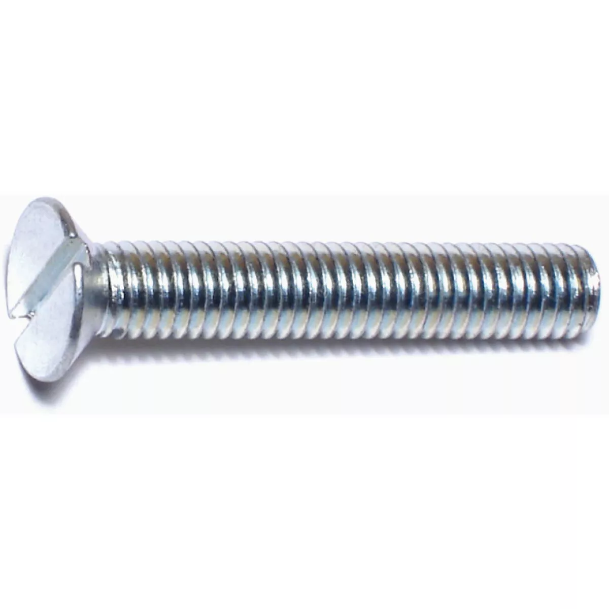 Midwest Fastener 5mm-0.8 x 30mm Zinc Plated Class 4.8 Steel Coarse Thread Slotted Flat Head Machine Screws (10 Ct.)-