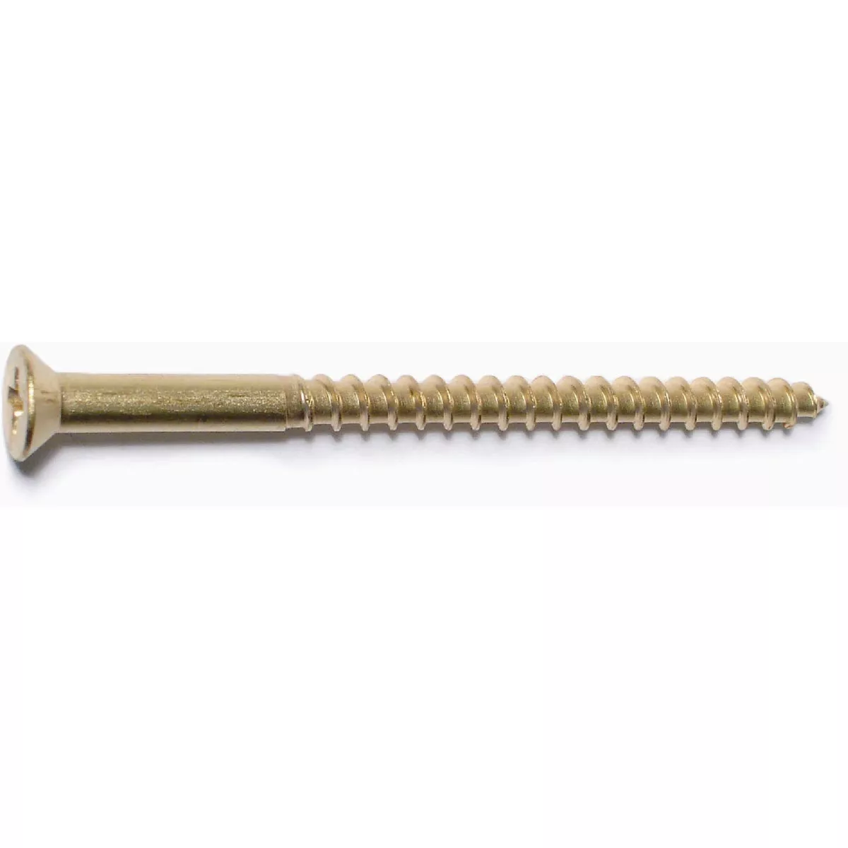 Midwest Fastener #8 x 2-1/2 In. Brass Phillips Flat Head Wood Screws