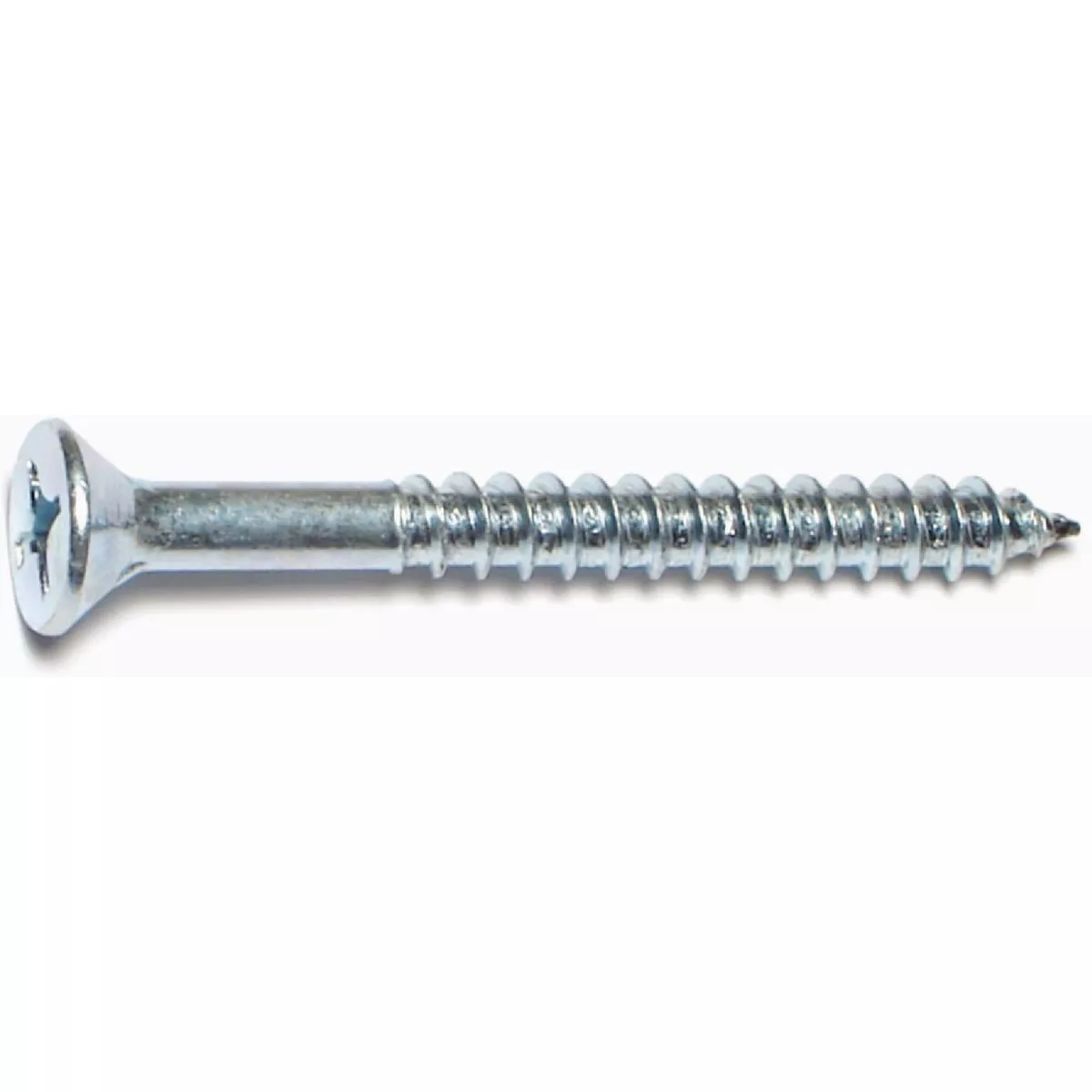 Midwest Fastener #14 x 2-1/2 In. Zinc Plated Steel Phillips Flat Head Wood Screws (20 Ct.) - photo 2