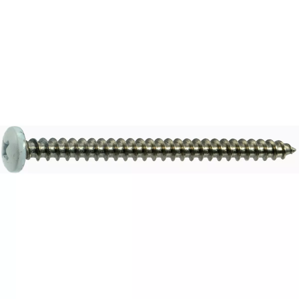 Midwest Fastener #10 x 2-1/2 In. White Painted 18-8 Stainless Steel Phillips Pan Head Sheet Metal Screws (8 Ct.)-