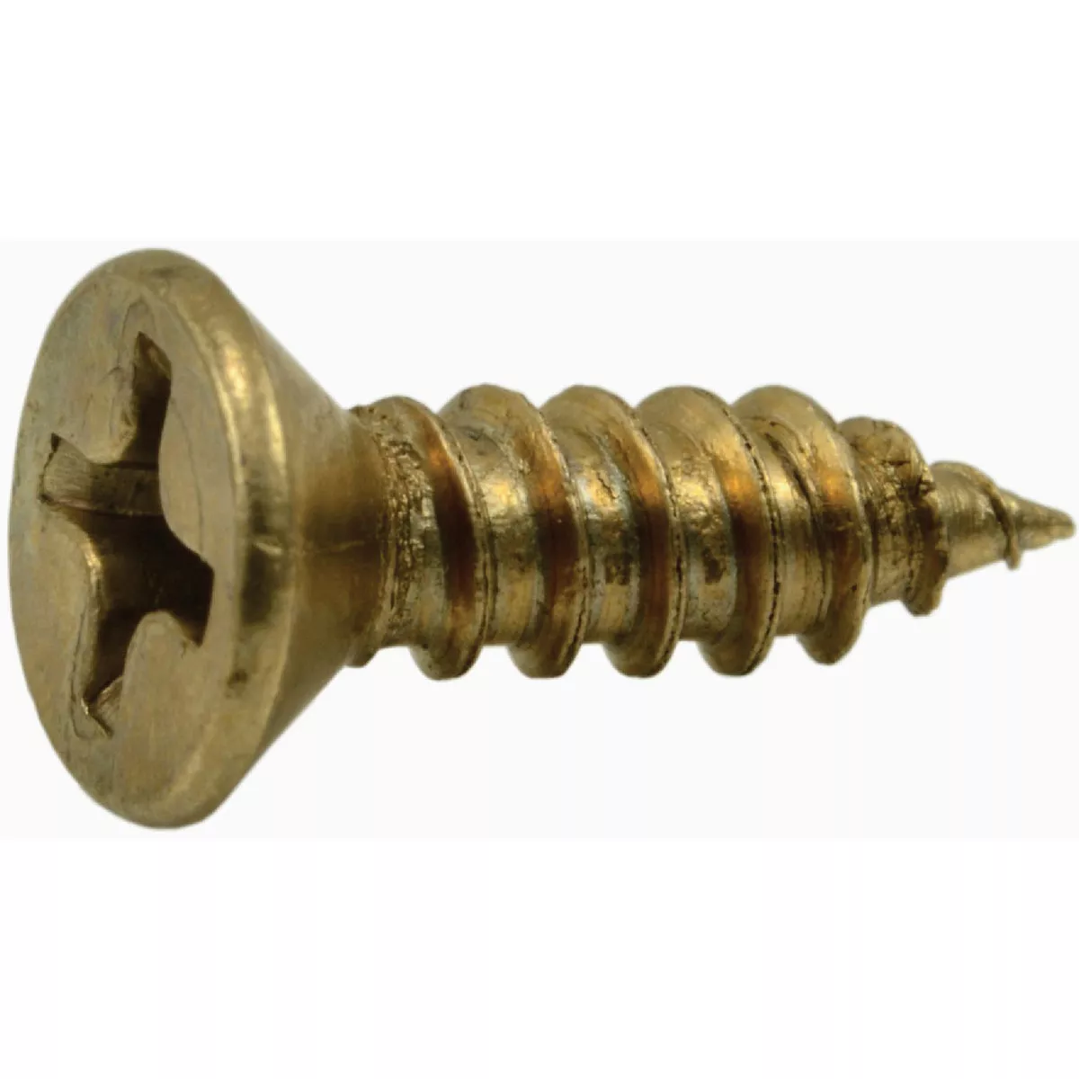 Midwest Fastener #7 x 1/2 In. Brass Plated Steel Phillips Flat Head Hinge Screws (40 Ct.)- - photo 2