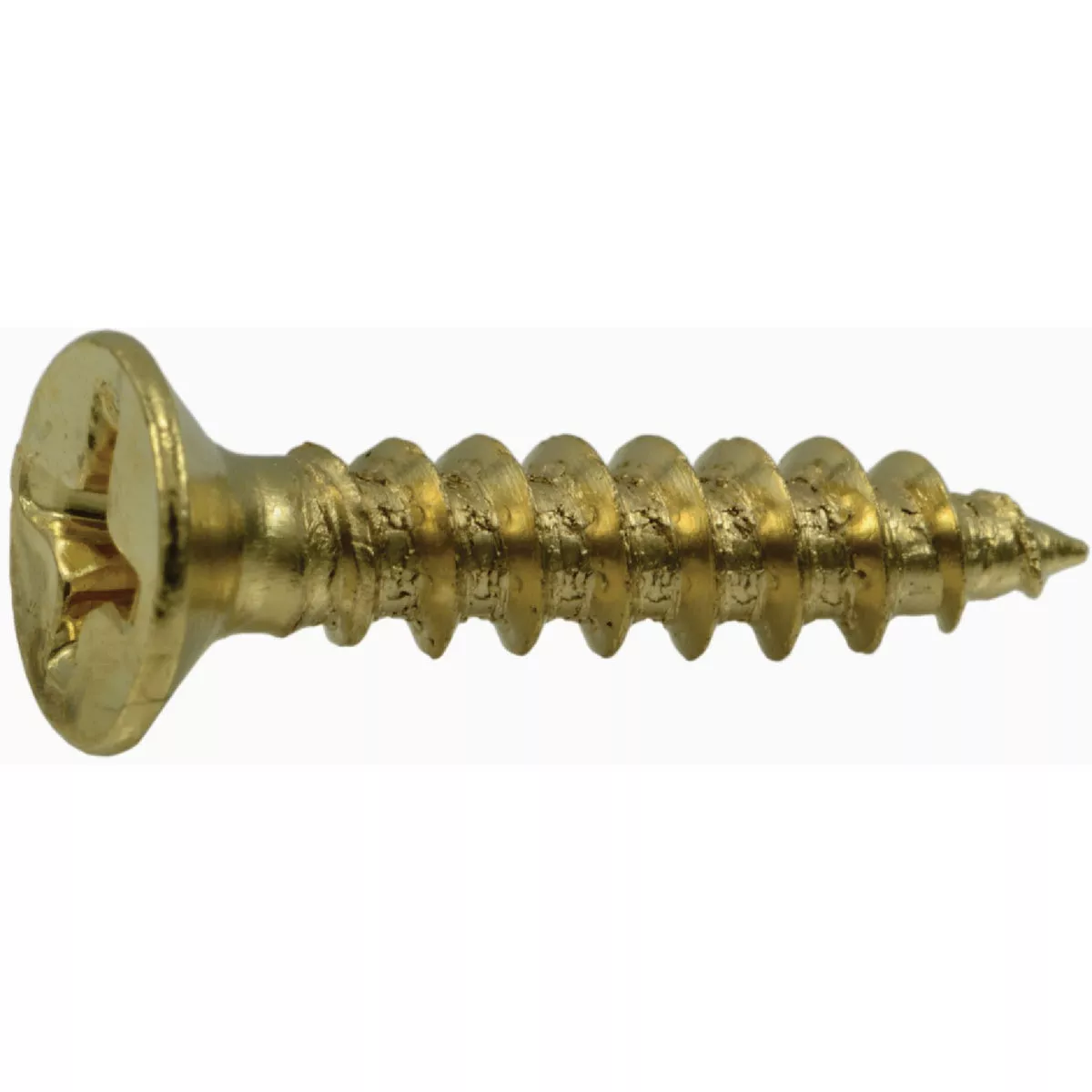 Midwest Fastener #7 x 3/4 In. Brass Plated Steel Phillips Flat Head Hinge Screws