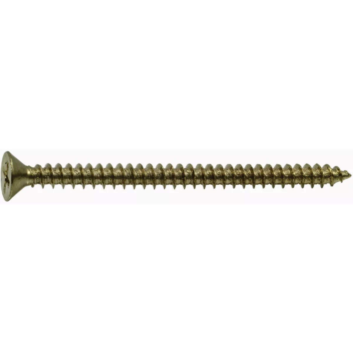 Midwest Fastener #9 x 2-1/2 In. Brass Plated Steel Phillips Flat Head Hinge Screws