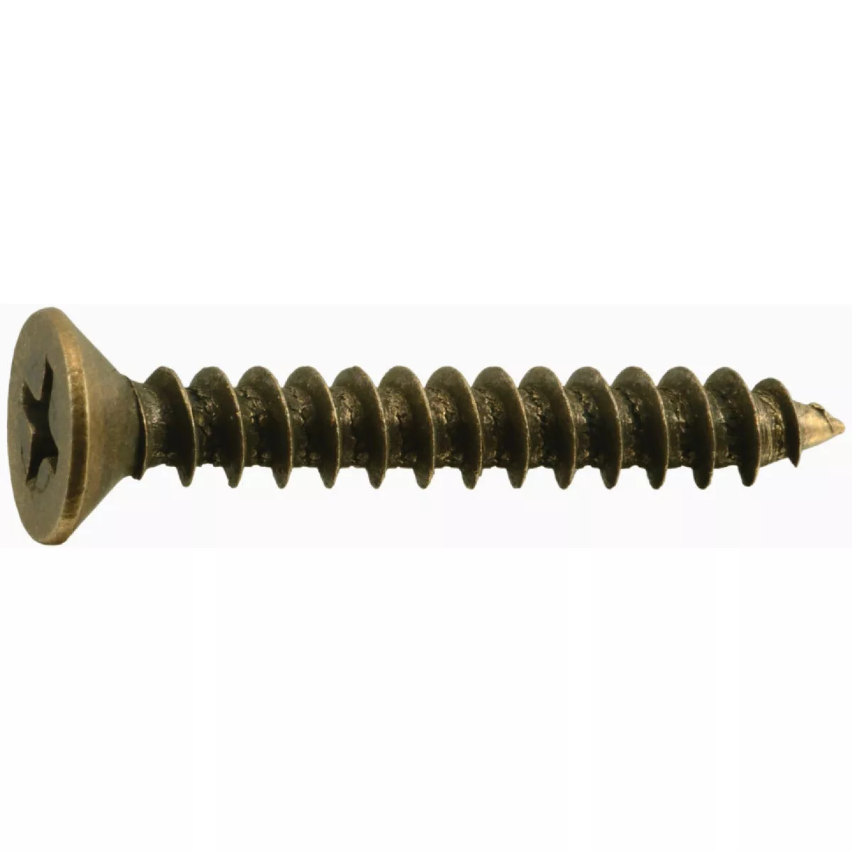 Midwest Fastener #9 x 1-1/4 In. Antique Brass Plated Steel Phillips Flat Head Hinge Screws
