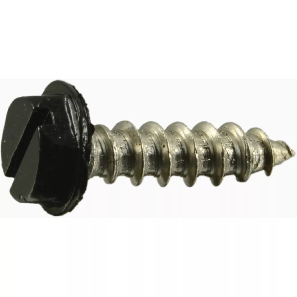 Midwest Fastener #10 x 3/4 In. Black Painted 18-8 Stainless Steel Hex Washer Head Sheet Metal Screws (15 Ct.)