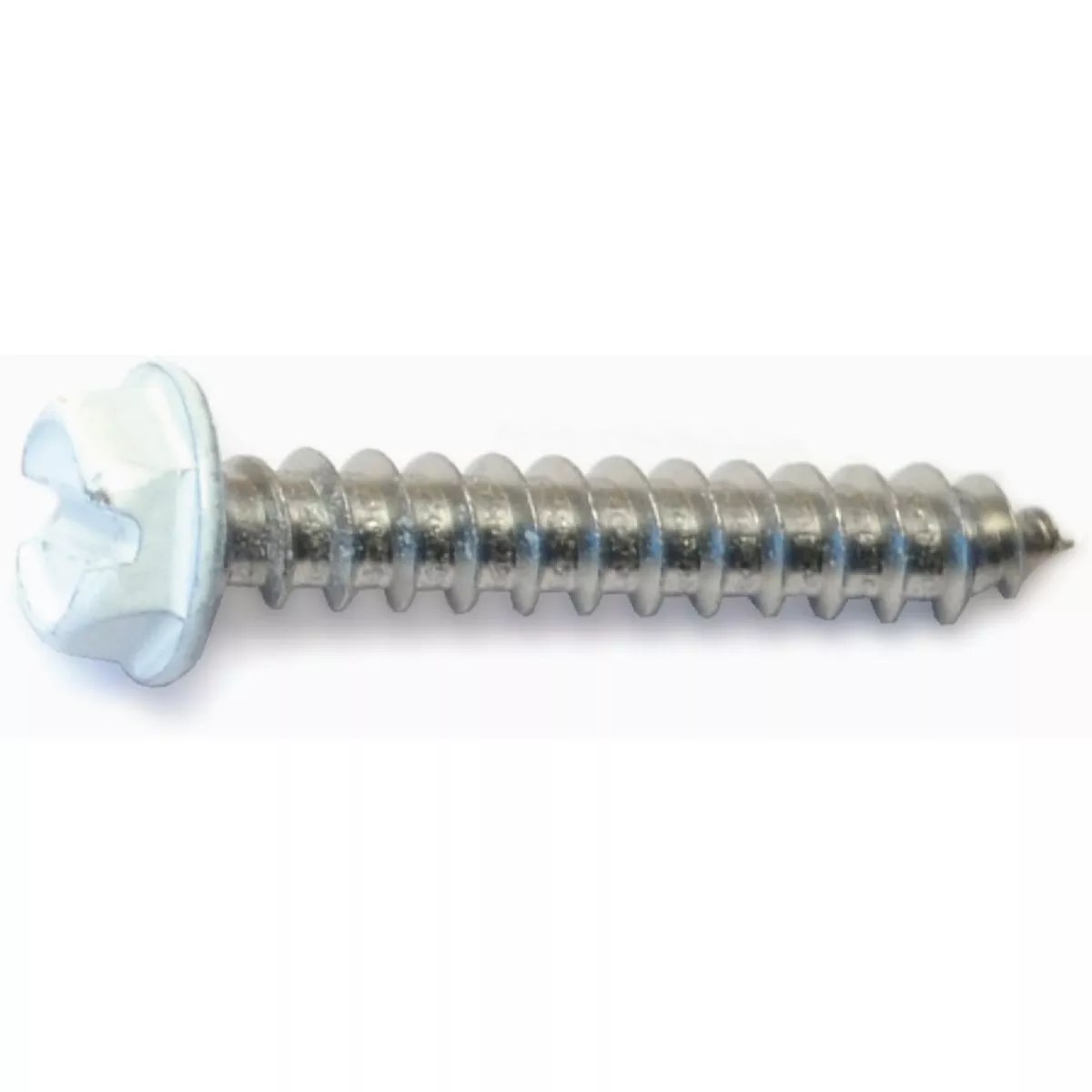 Midwest Fastener #8-14 x 1 In. White Painted 18-8 Stainless Steel Hex Washer Head Sheet Metal Screws (20 Ct.)