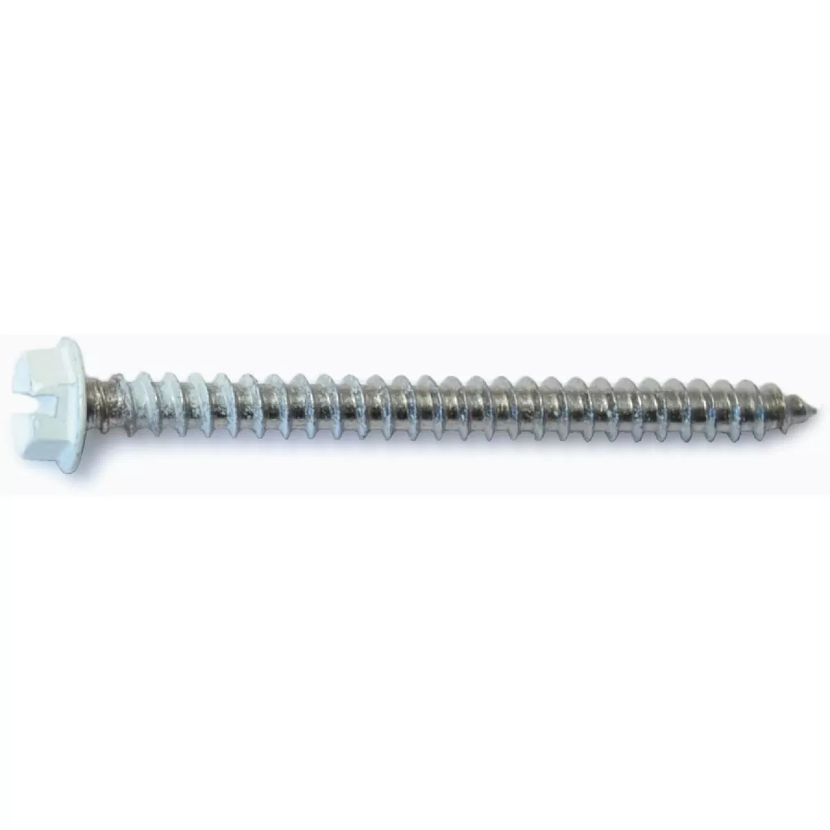 Midwest Fastener #8-14 x 2 In. White Painted 18-8 Stainless Steel Hex Washer Head Sheet Metal Screws (12 Ct.)