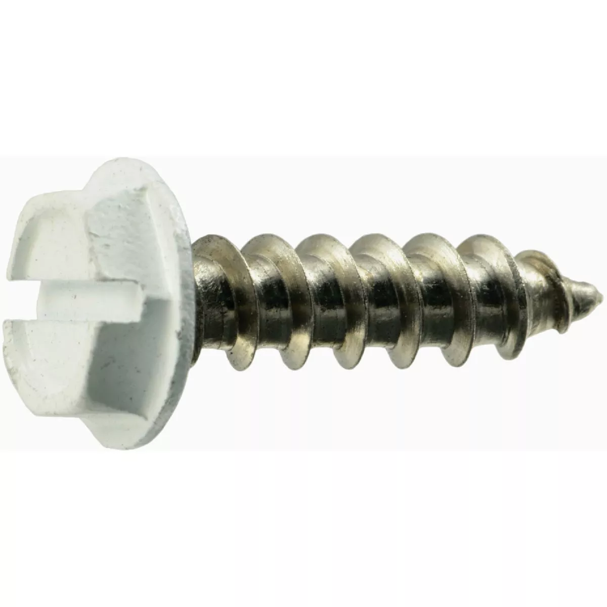 Midwest Fastener #10-11 x 3/4 In. White Painted 18-8 Stainless Steel Hex Washer Head Sheet Metal Screws (15 Ct.)