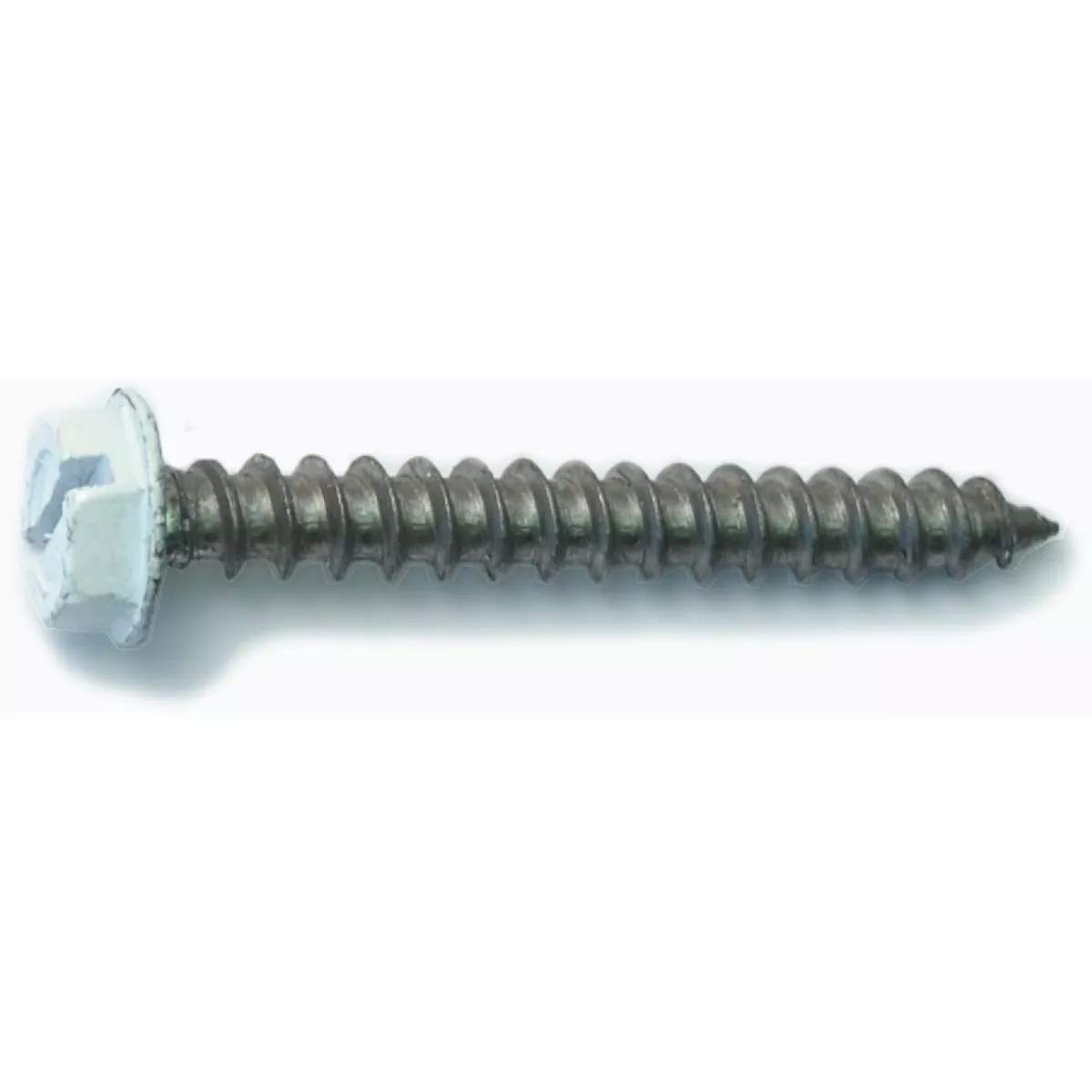 Midwest Fastener #10-11 x 1-1/2 In. White Painted 18-8 Stainless Steel Hex Washer Head Sheet Metal Screws (12 Ct.)