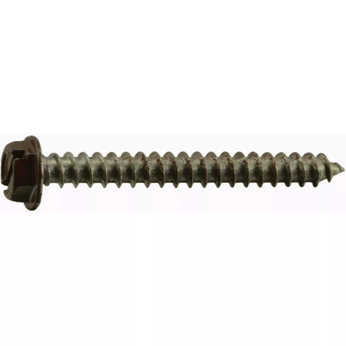 Midwest Fastener #8 x 1-1/2 In. Brown Painted 18-8 Stainless Steel Hex Washer Head Sheet Metal Screws (15 Ct.)