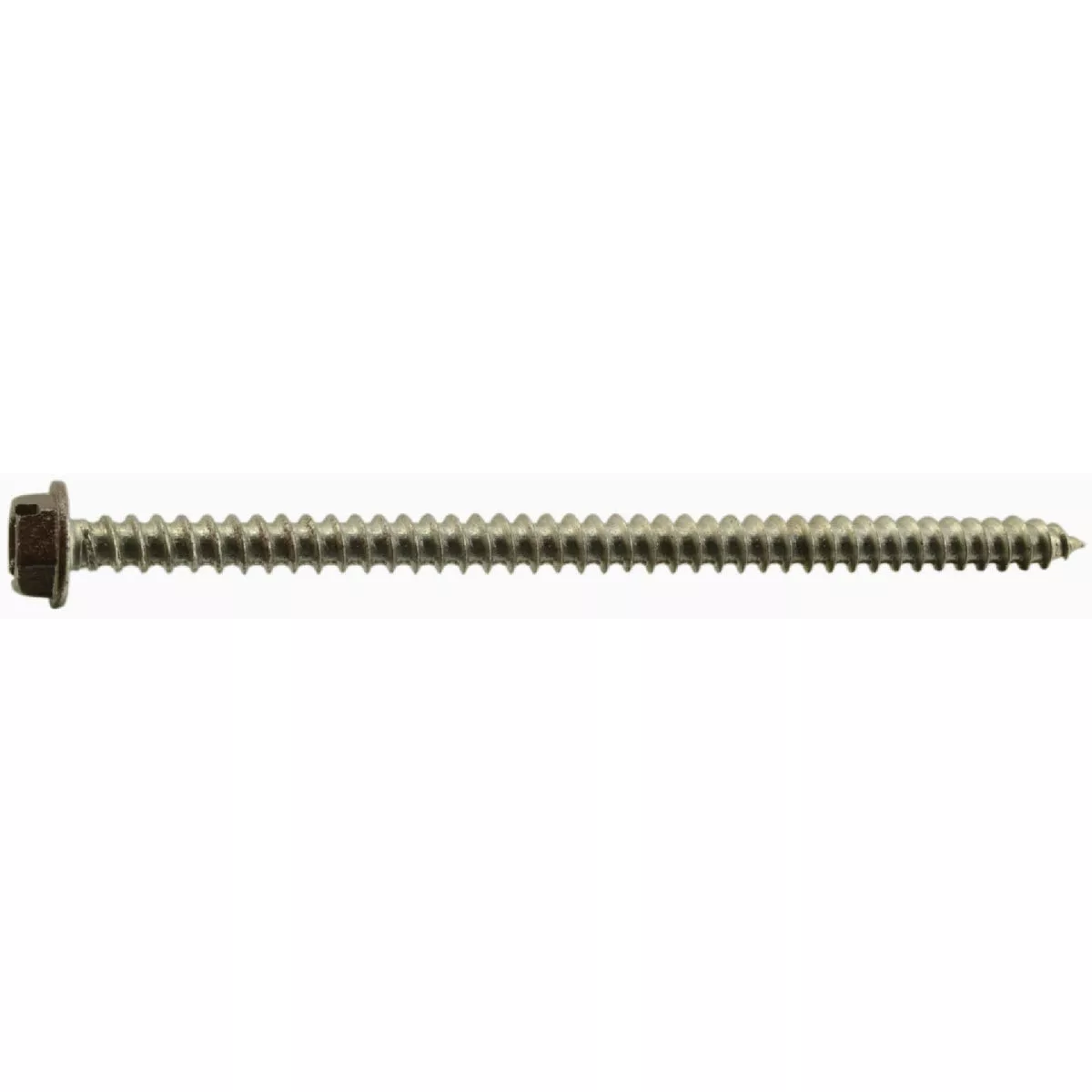Midwest Fastener #8 x 3 In. Brown Painted 18-8 Stainless Steel Hex Washer Head Sheet Metal Screws (10 Ct.)-