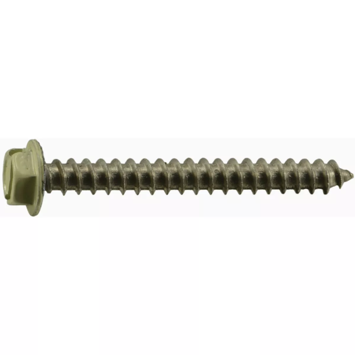 Midwest Fastener #8 x 1-1/2 In. Beige Painted 18-8 Stainless Steel Hex Washer Head Sheet Metal Screws (15 Ct.)