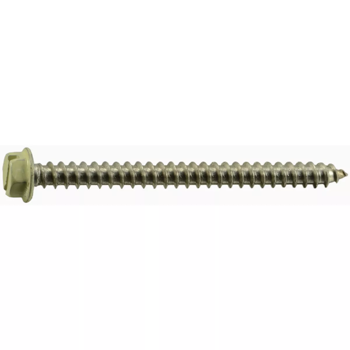 Midwest Fastener #8 x 2 In. Beige Painted 18-8 Stainless Steel Hex Washer Head Sheet Metal Screws (12 Ct.)
