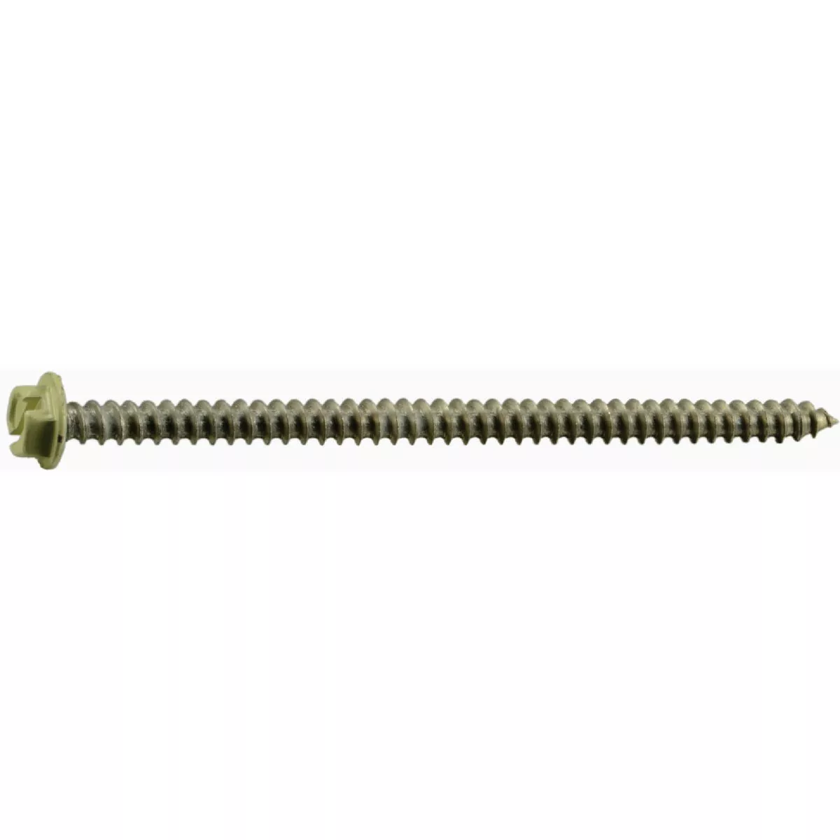 Midwest Fastener #8 x 3 In. Beige Painted 18-8 Stainless Steel Hex Washer Head Sheet Metal Screws