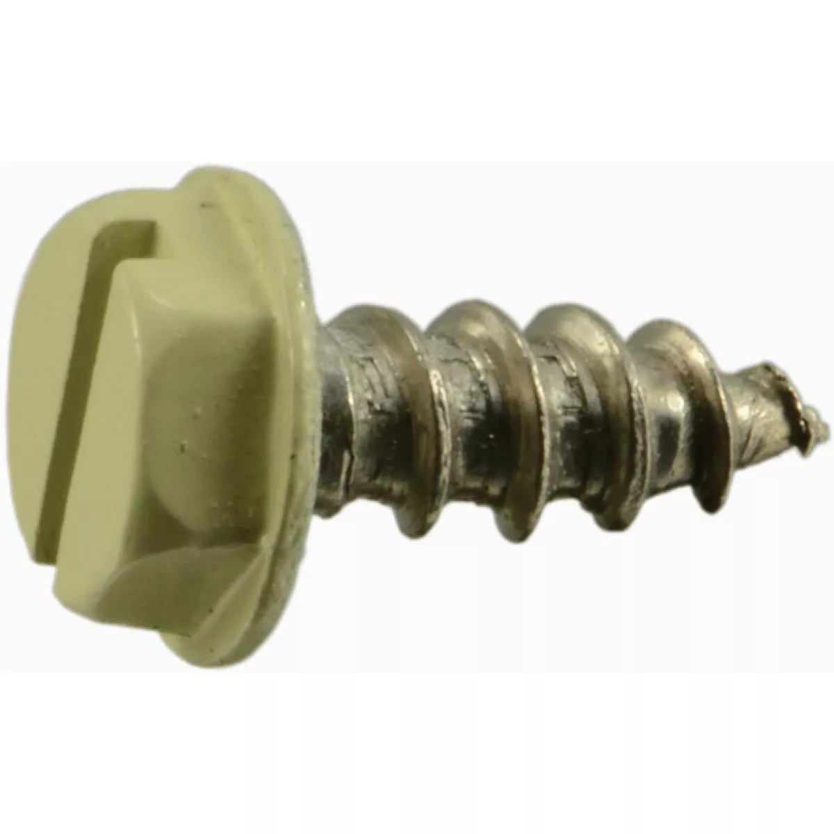 Midwest Fastener #10 x 1/2 In. Beige Painted 18-8 Stainless Steel Hex Washer Head Sheet Metal Screws (15 Ct.)