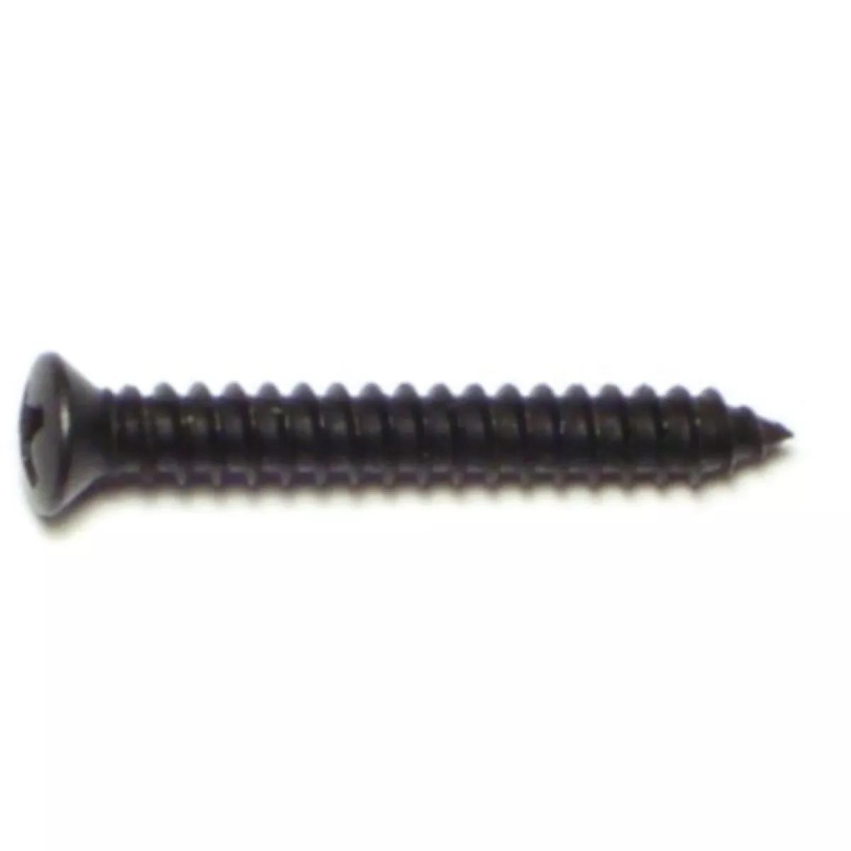 Midwest Fastener #8 x 1-1/4 In. Black Steel Phillips Oval Head Sheet Metal Screws