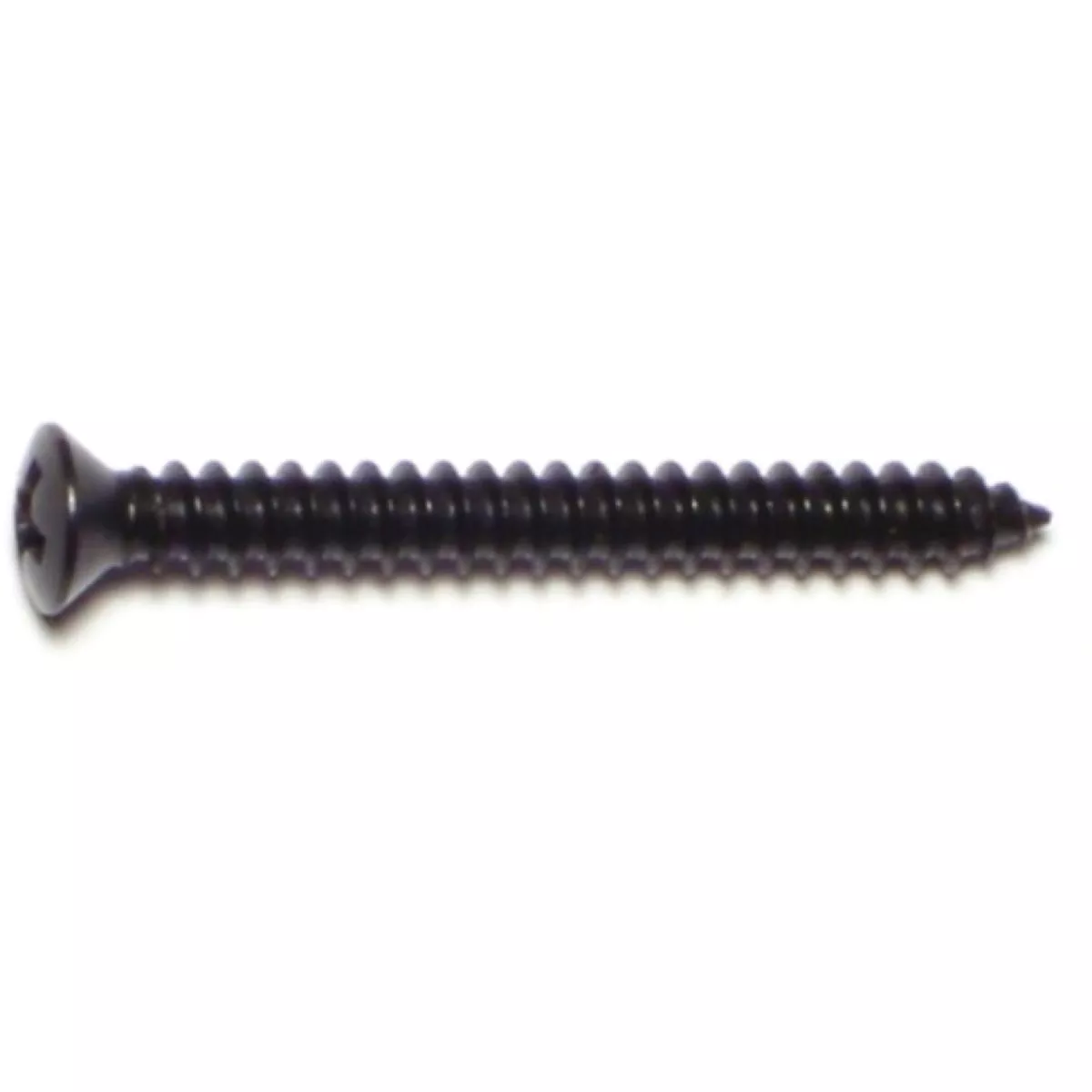Midwest Fastener #8 x 1-1/2 In. Black Steel Phillips Oval Head Sheet Metal Screws (25 Ct.)