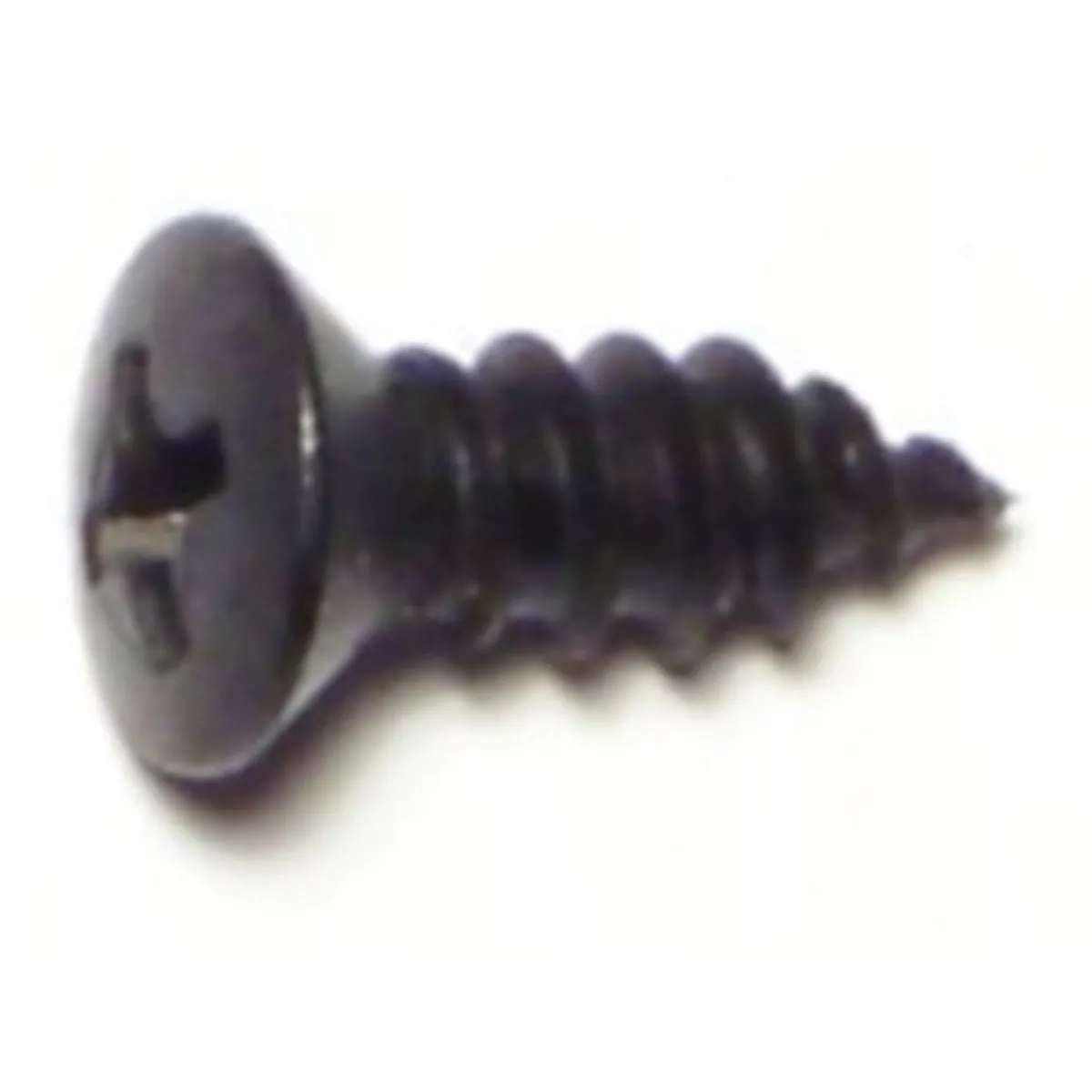 Midwest Fastener #10 x 1/2 In. Black Steel Phillips Oval Head Sheet Metal Screws