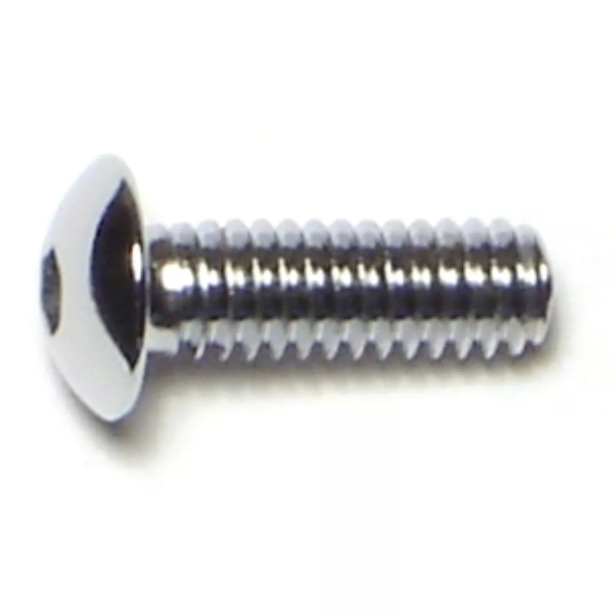 Midwest Fastener #8-32 x 1/2 In. Chrome Plated Grade 8 Steel Coarse Thread Button Head Socket Cap Screws (10 Ct.)-