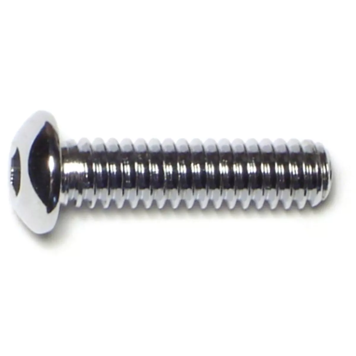 Midwest Fastener 1/4 In.-20 x 1 In. Chrome Plated Grade 8 Steel Coarse Thread Button Head Socket Cap Screws (10 Ct.)