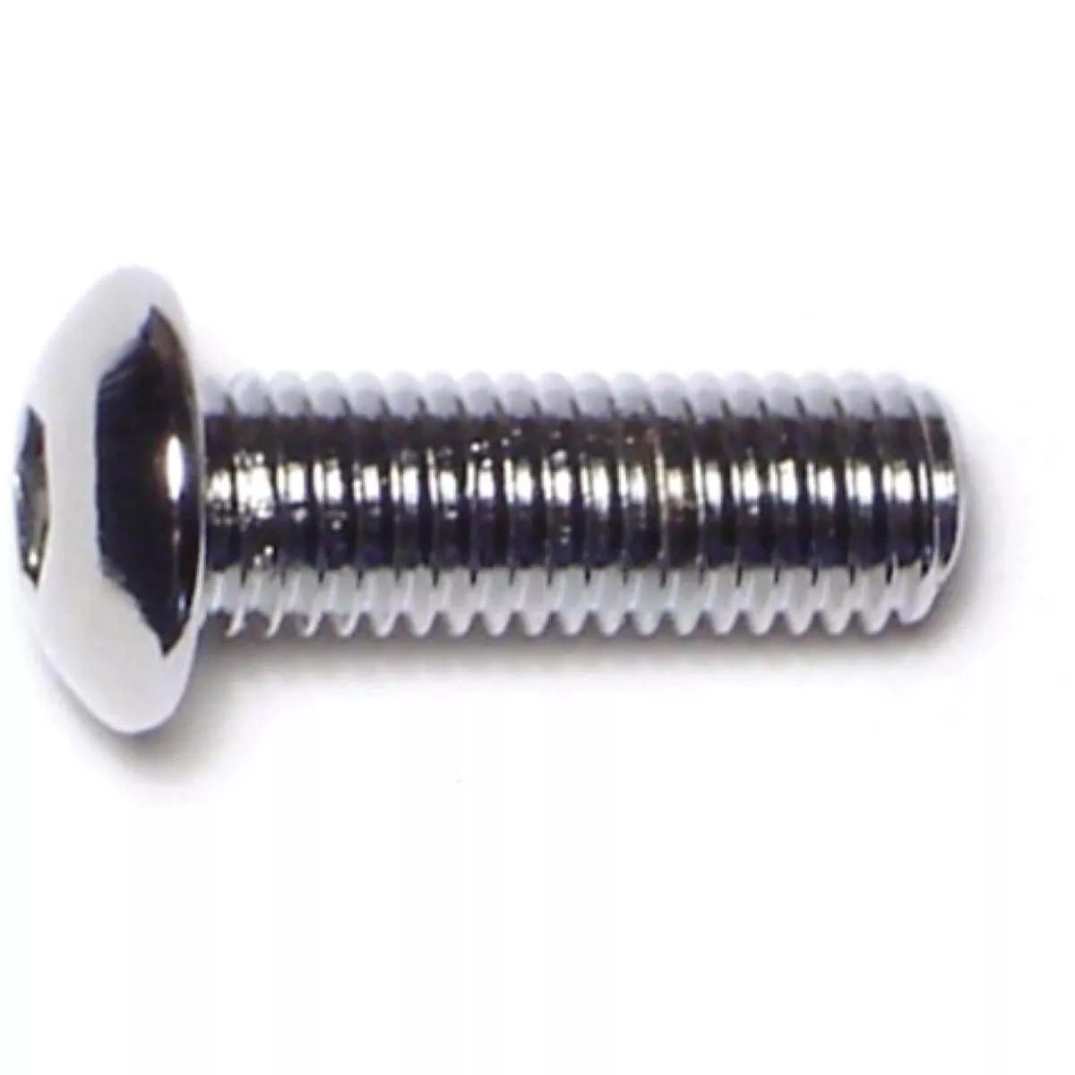 Midwest Fastener 1/4 In.-28 x 3/4 In. Chrome Plated Grade 8 Steel Fine Thread Button Head Socket Cap Screws (10 Ct.)-