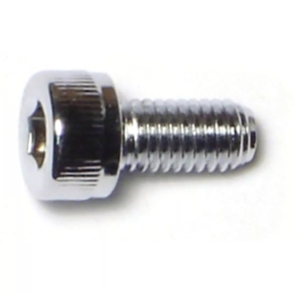 Midwest Fastener 5mm-0.8 x 10mm Chrome Plated Class 12.9 Steel Coarse Thread Knurled Head Hex Socket Cap Screws (10 Ct.)