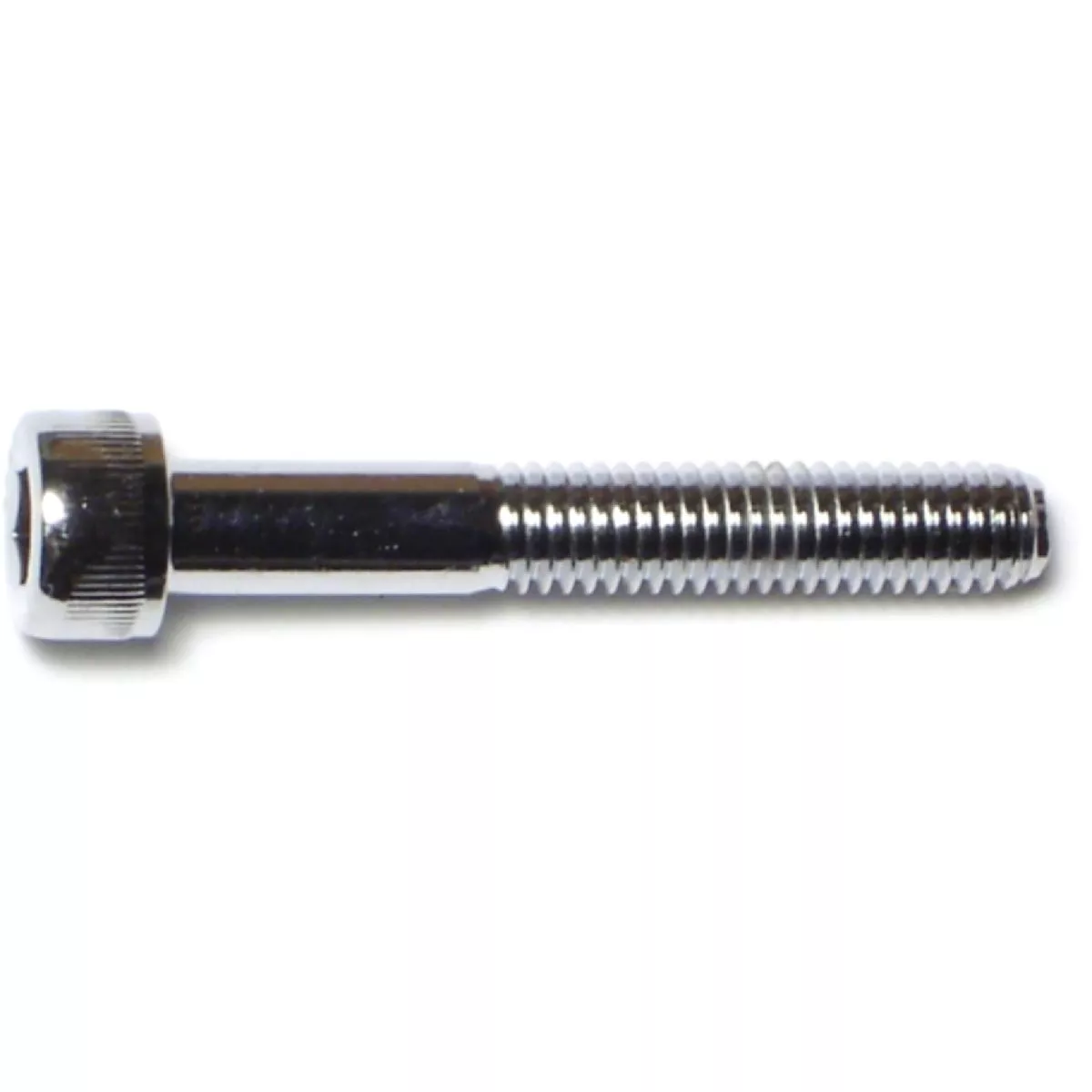 Midwest Fastener 6mm-1.0 x 40mm Chrome Plated Class 12.9 Steel Coarse Thread Knurled Head Hex Socket Cap Screws (10 Ct.)