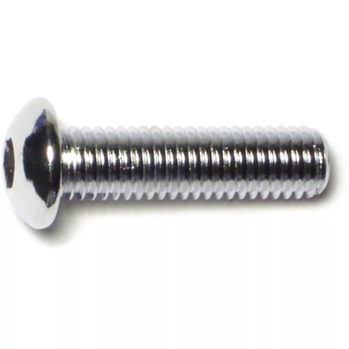 Midwest Fastener 8mm-1.25 x 30mm Chrome Plated Class 10.9 Steel Coarse Thread Button Head Hex Socket Cap Screws (10 Ct.)