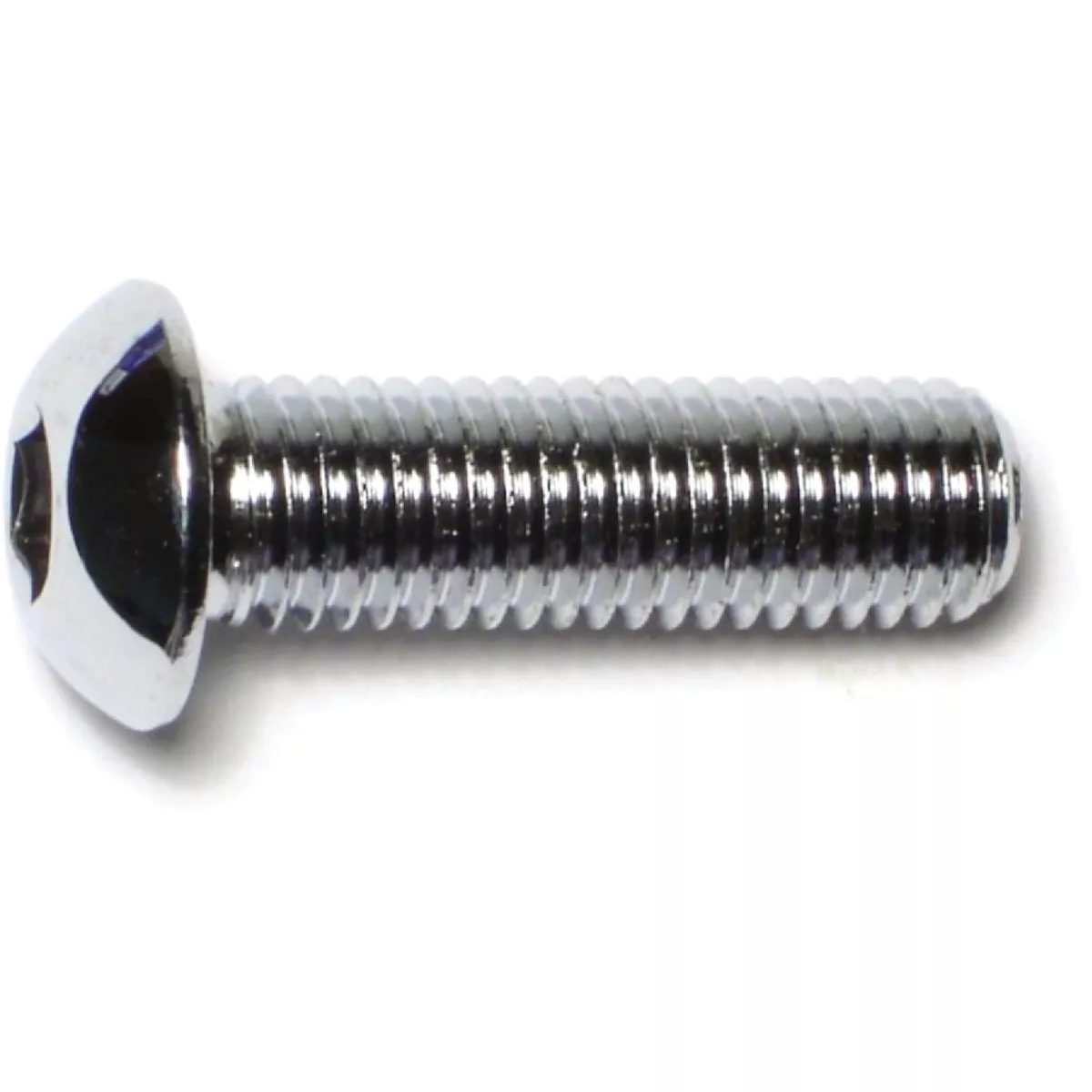Midwest Fastener 12mm-1.75 x 40mm Chrome Plated Class 10.9 Steel Coarse Thread Button Head Hex Socket Cap Screws (10 Ct.)-