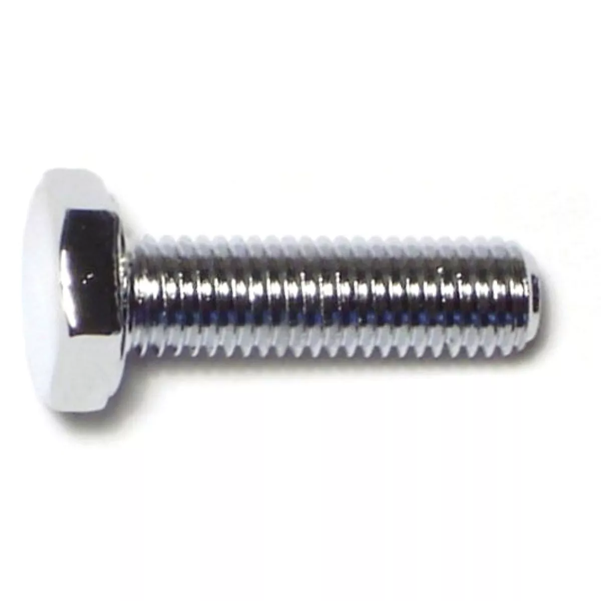 Midwest Fastener 1/4 In.-28 x 7/8 In. Chrome Plated Grade 5 Steel Fine Thread Hex Cap Screws (10 Ct.)-