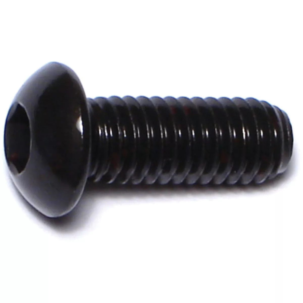 Midwest Fastener 6mm-1.0 x 16mm Black Oxide Class 10.9 Steel Coarse Thread Button Head Hex Socket Cap Screws