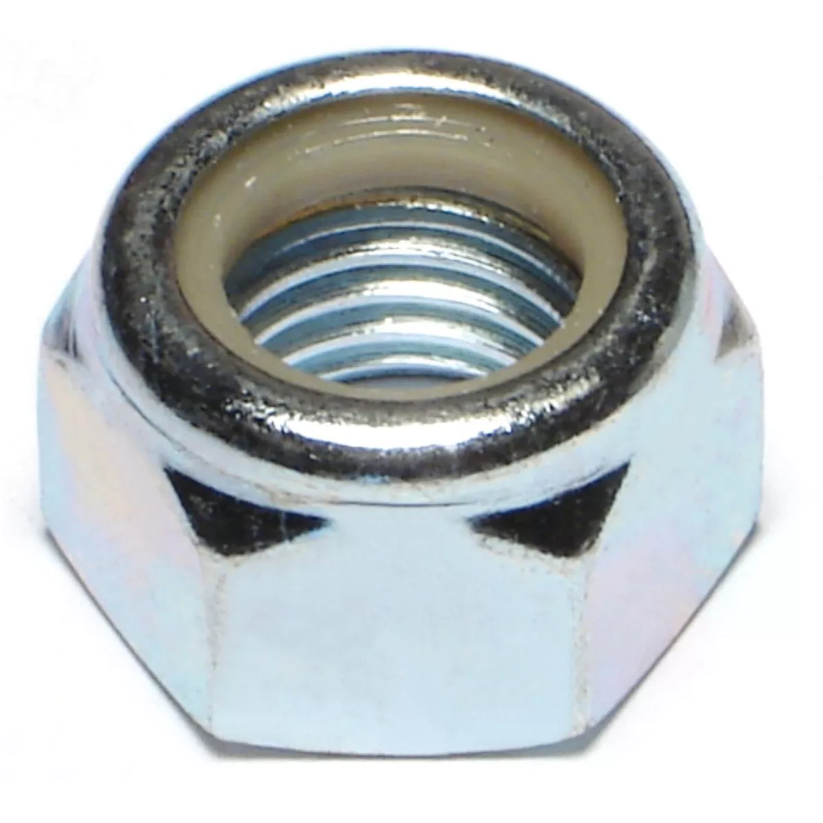 Midwest Fastener 16mm-2.0 Zinc Plated Class 8 Steel Coarse Thread Nylon Insert Lock Nuts (3 Ct.)-