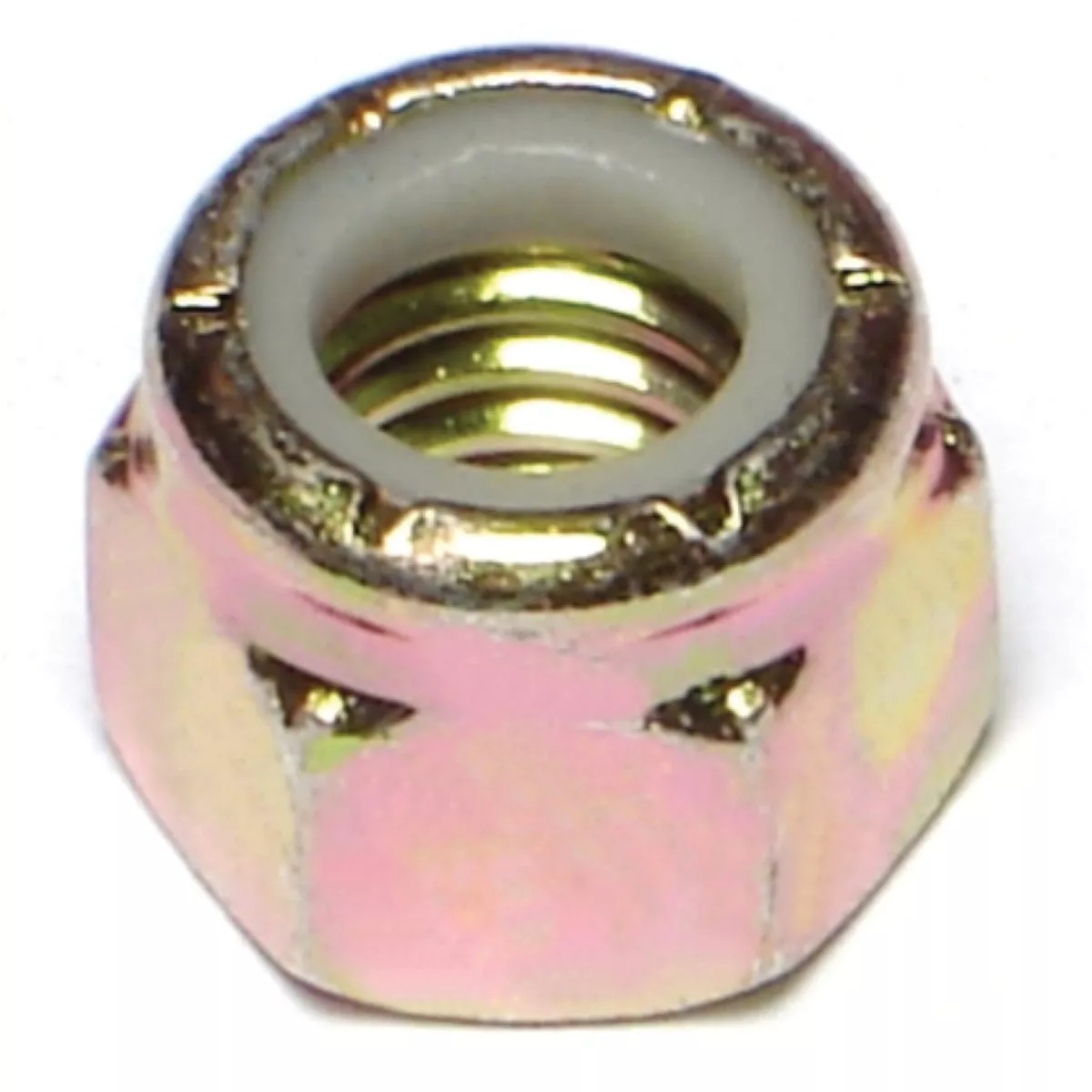 Midwest Fastener 3/8 In.-16 Zinc Plated Grade 8 Steel Coarse Thread Nylon Insert Lock Nuts (8 Ct.)-