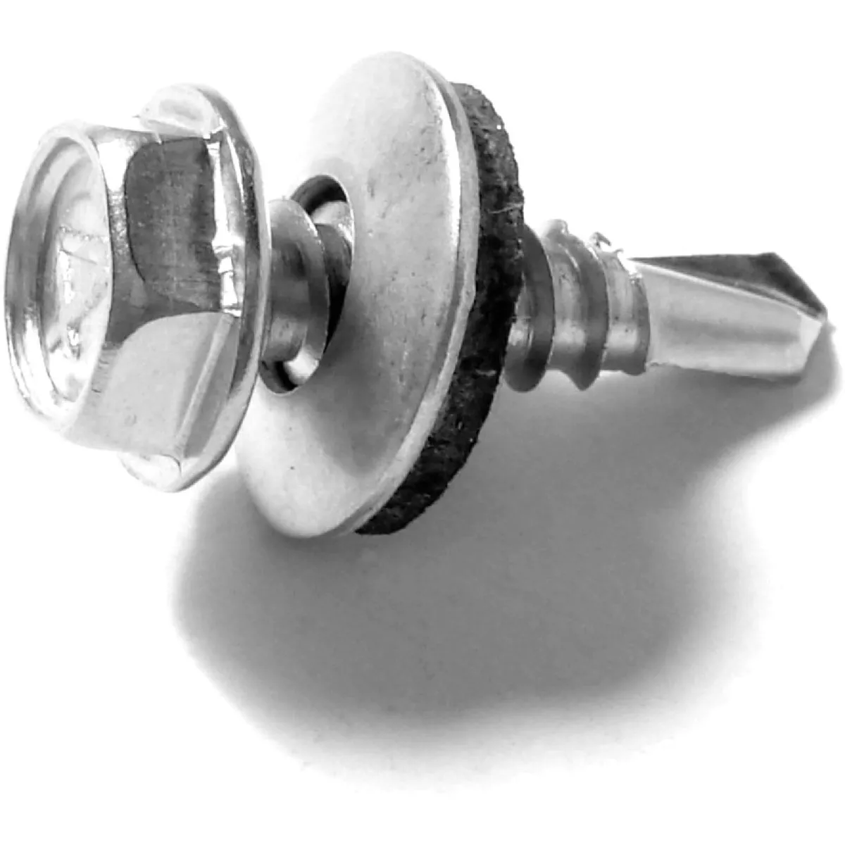 Midwest Fastener #10-16 x 3/4 In. 410 Stainless Steel Hex Washer Head Self-Drilling Screws with Sealing Washers (12 Ct.)