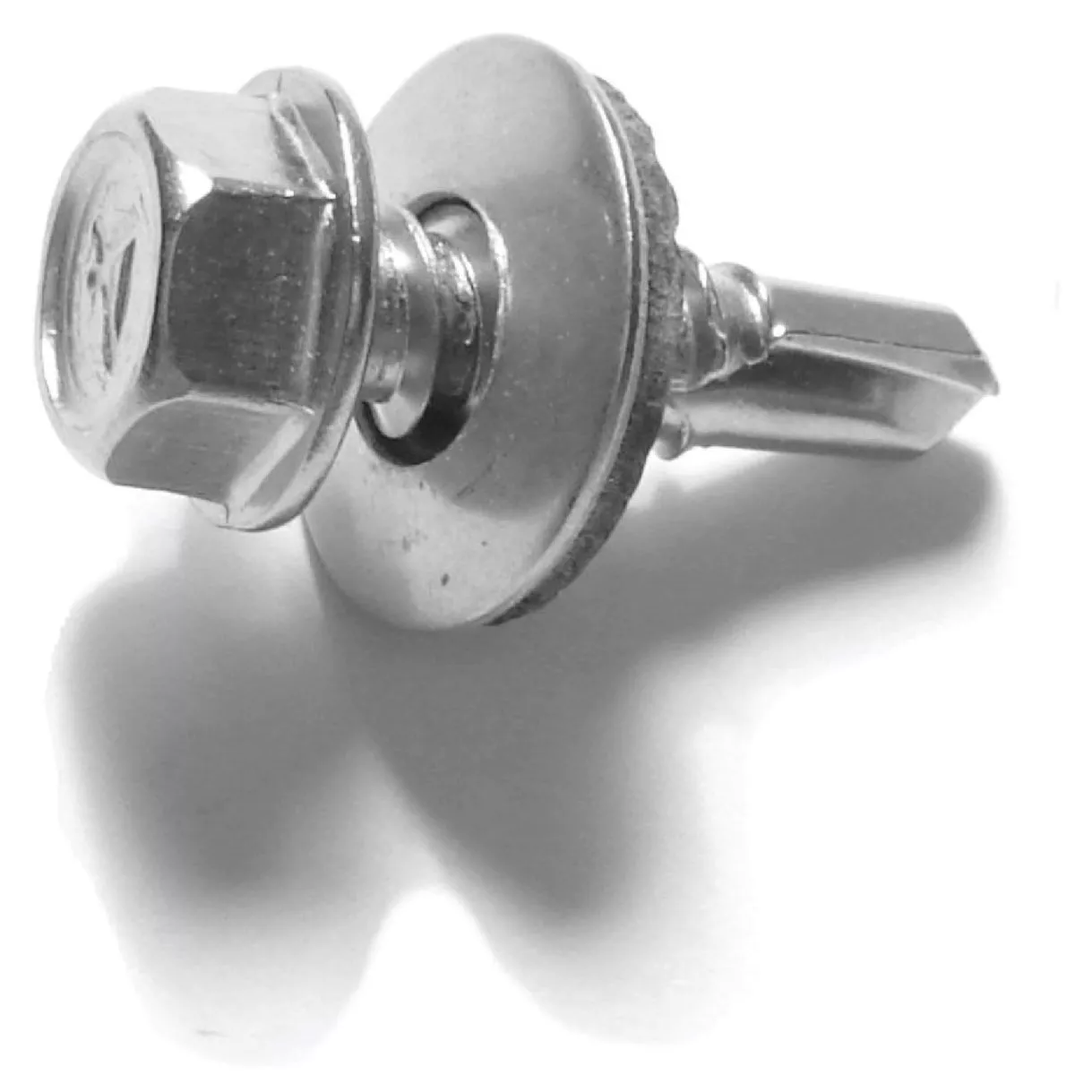 Midwest Fastener #12-14 x 3/4 In. 410 Stainless Steel Hex Washer Head Self-Drilling Screws with Sealing Washers