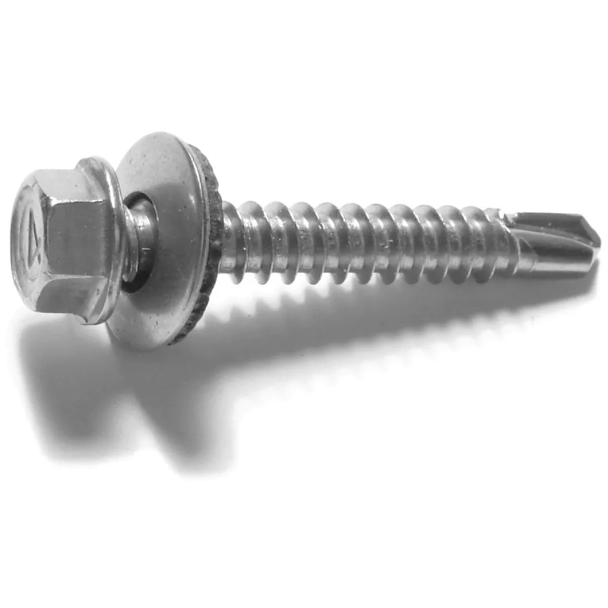 Midwest Fastener #12-14 x 1-1/2 In. 410 Stainless Steel Hex Washer Head Self-Drilling Screws with Sealing Washers (6 Ct.)