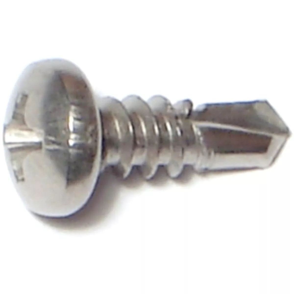 Midwest Fastener #8-18 x 1/2 In. 410 Stainless Steel Phillips Pan Head Self-Drilling Screws