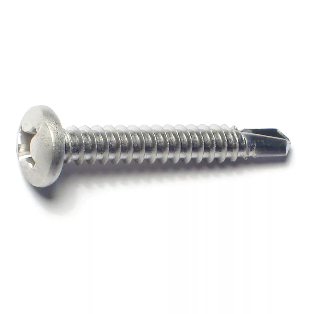 Midwest Fastener #12-14 x 1-1/2 In. 410 Stainless Steel Phillips Pan Head Self-Drilling Screws (8 Ct.)-
