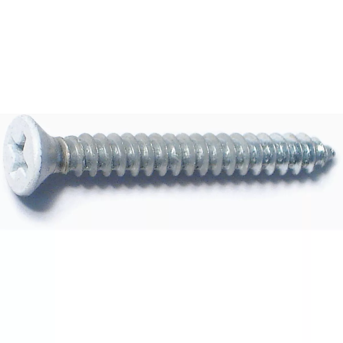 Midwest Fastener #7 x 1-1/4 In. White Steel Phillips Flat Head Hinge Screws