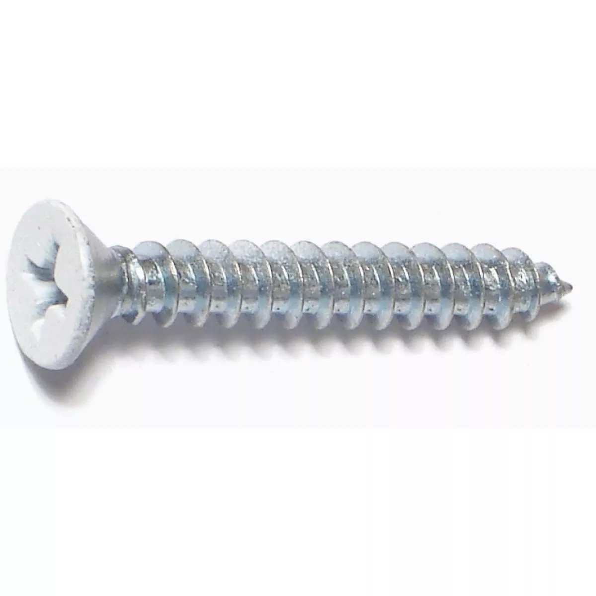 Midwest Fastener #9 x 1-1/4 In. White Steel Phillips Flat Head Hinge Screws