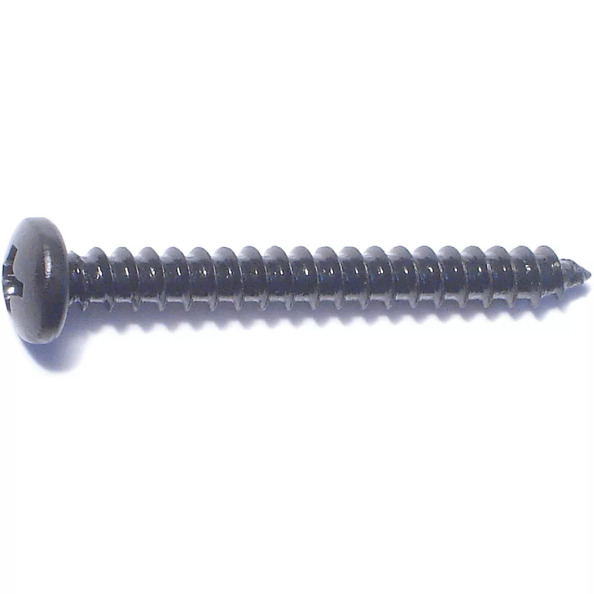 Midwest Fastener #8 x 1-1/2 In. Black Steel Phillips Pan Head Sheet Metal Screws