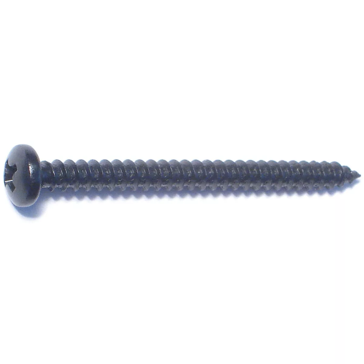 Midwest Fastener #8 x 2 In. Black Steel Phillips Pan Head Sheet Metal Screws