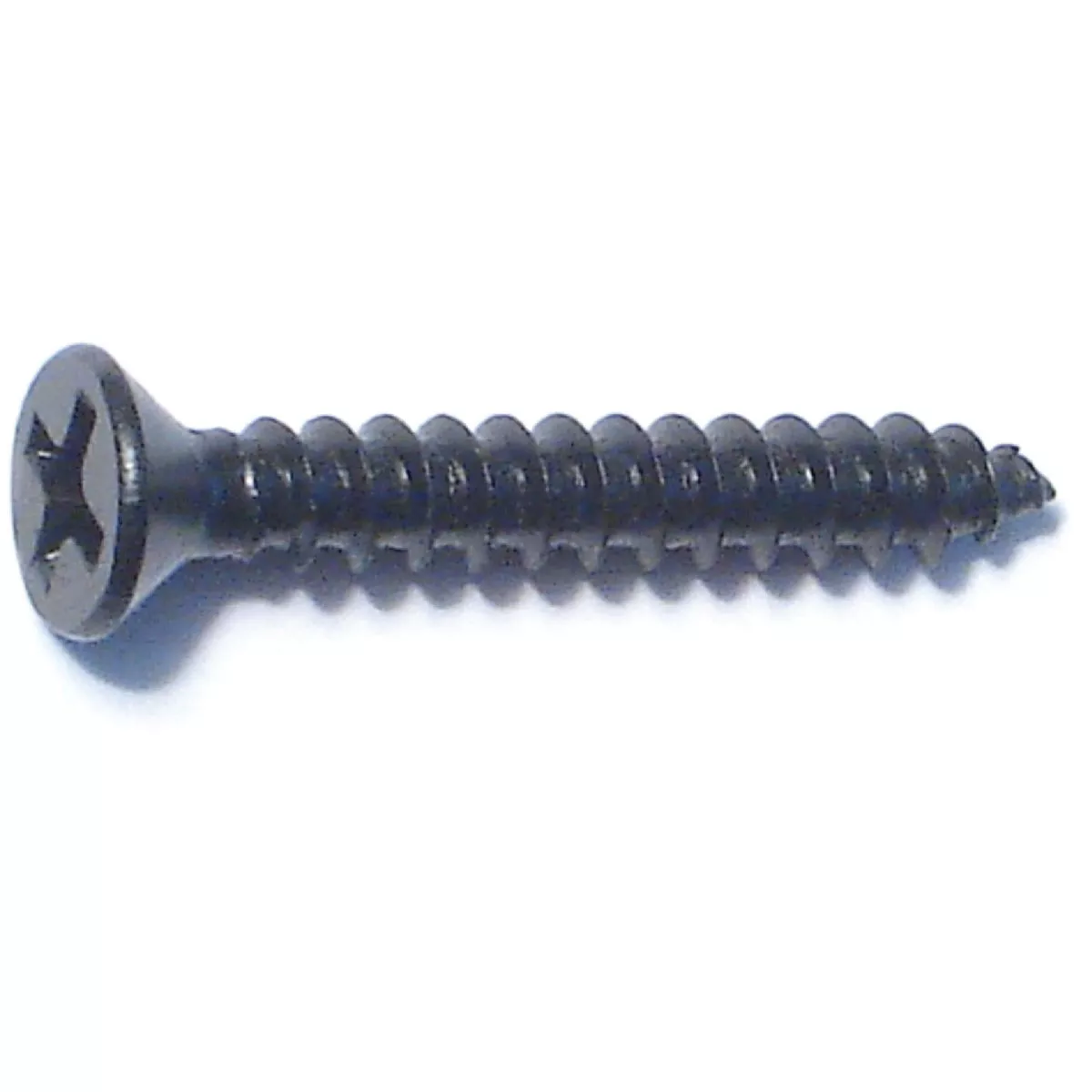 Midwest Fastener #6 x 1 In. Black Steel Phillips Flat Head Sheet Metal Screws (30 Ct.)-