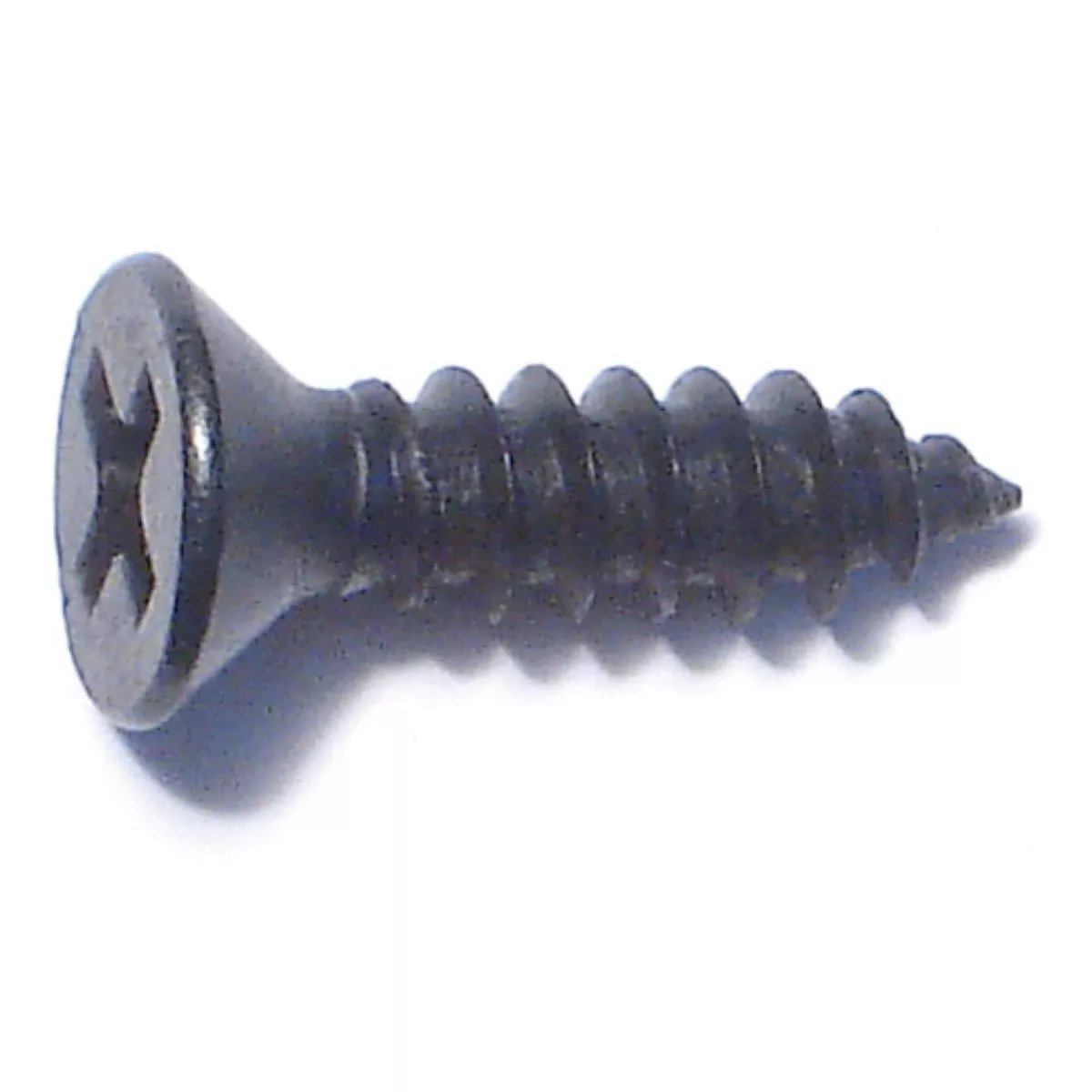 Midwest Fastener #8 x 5/8 In. Black Steel Phillips Flat Head Sheet Metal Screws (25 Ct.)