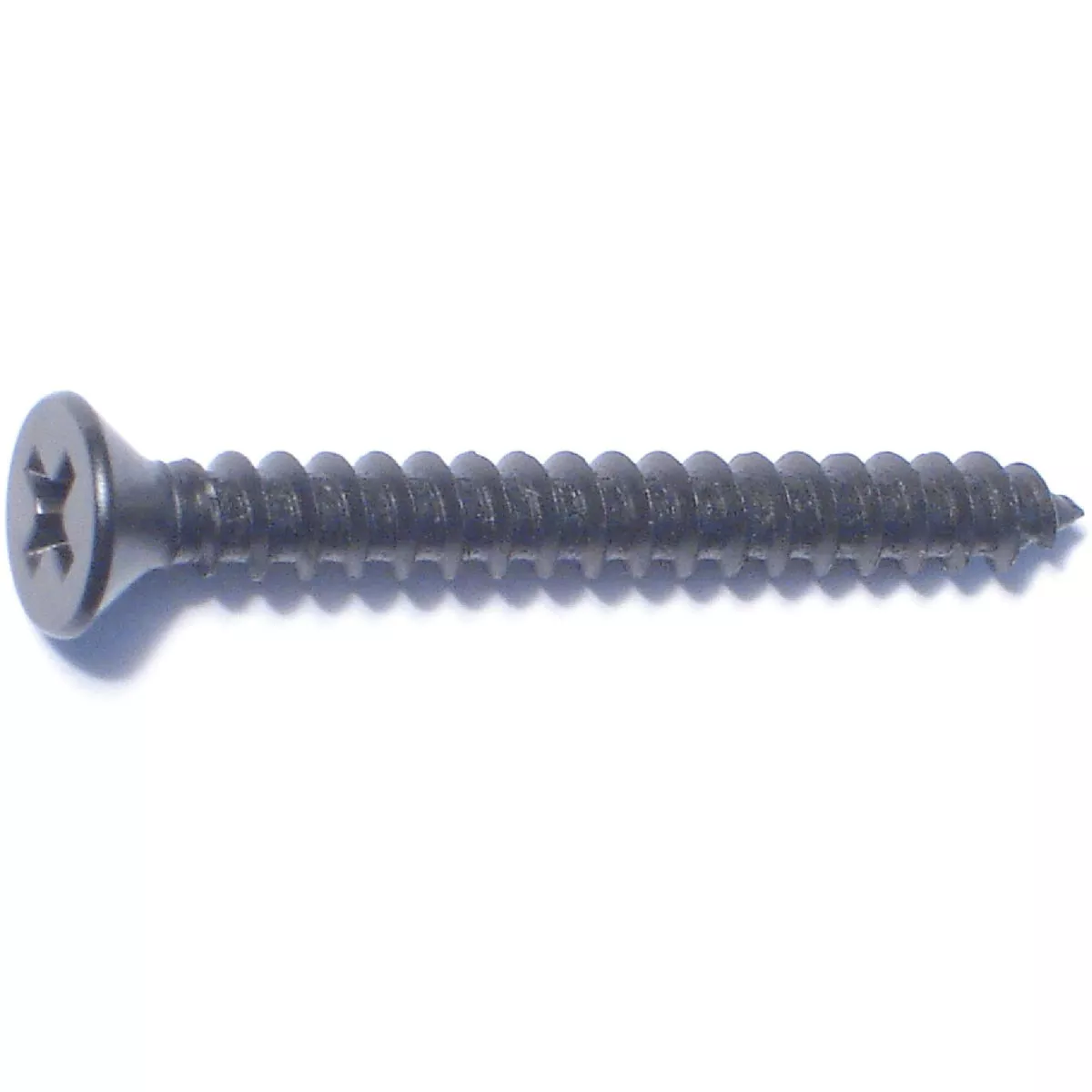 Midwest Fastener #8 x 1-1/2 In. Black Steel Phillips Flat Head Sheet Metal Screws (10 Ct.)-