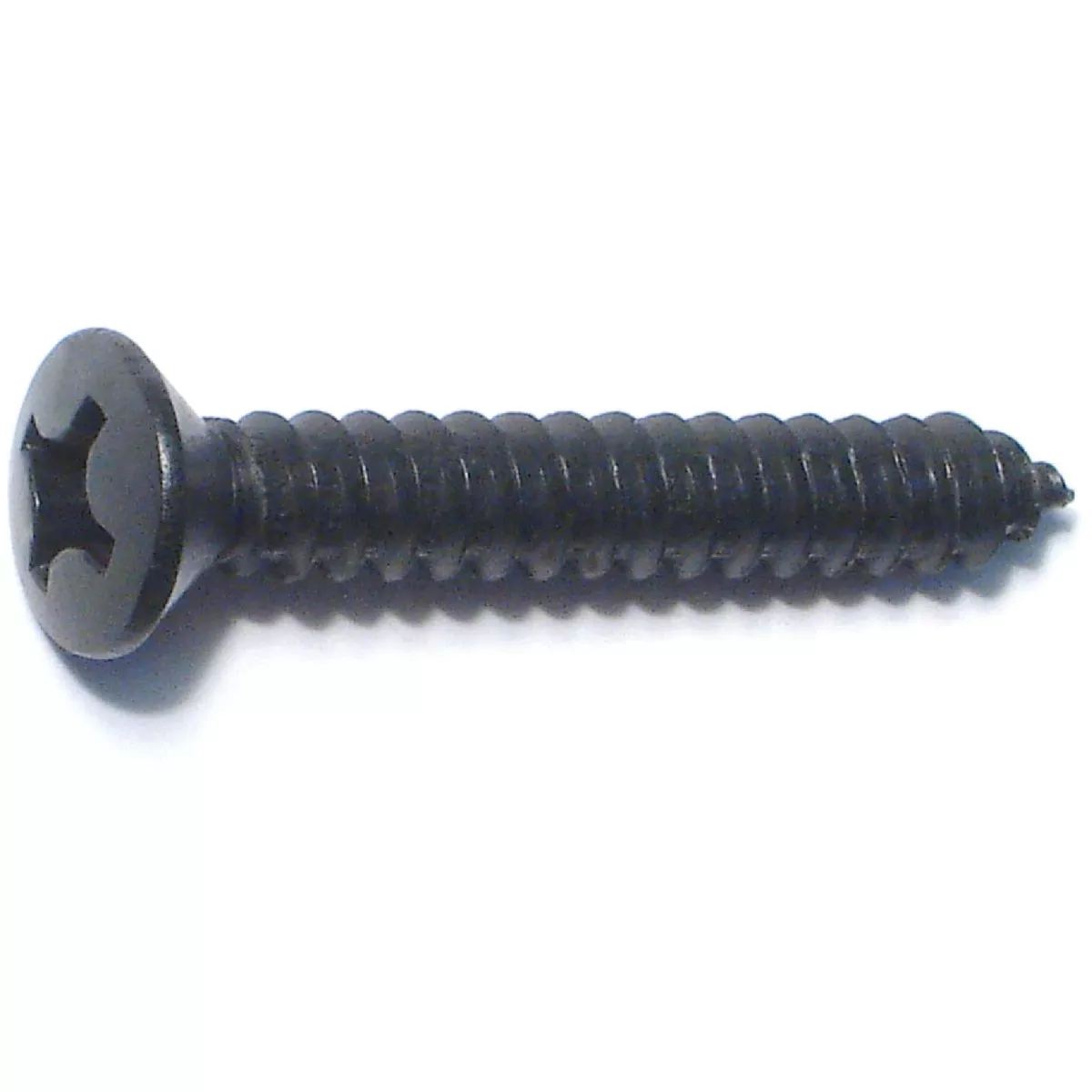 Midwest Fastener #12 x 1-1/2 In. Black Steel Phillips Oval Head Sheet Metal Screws (8 Ct.)-