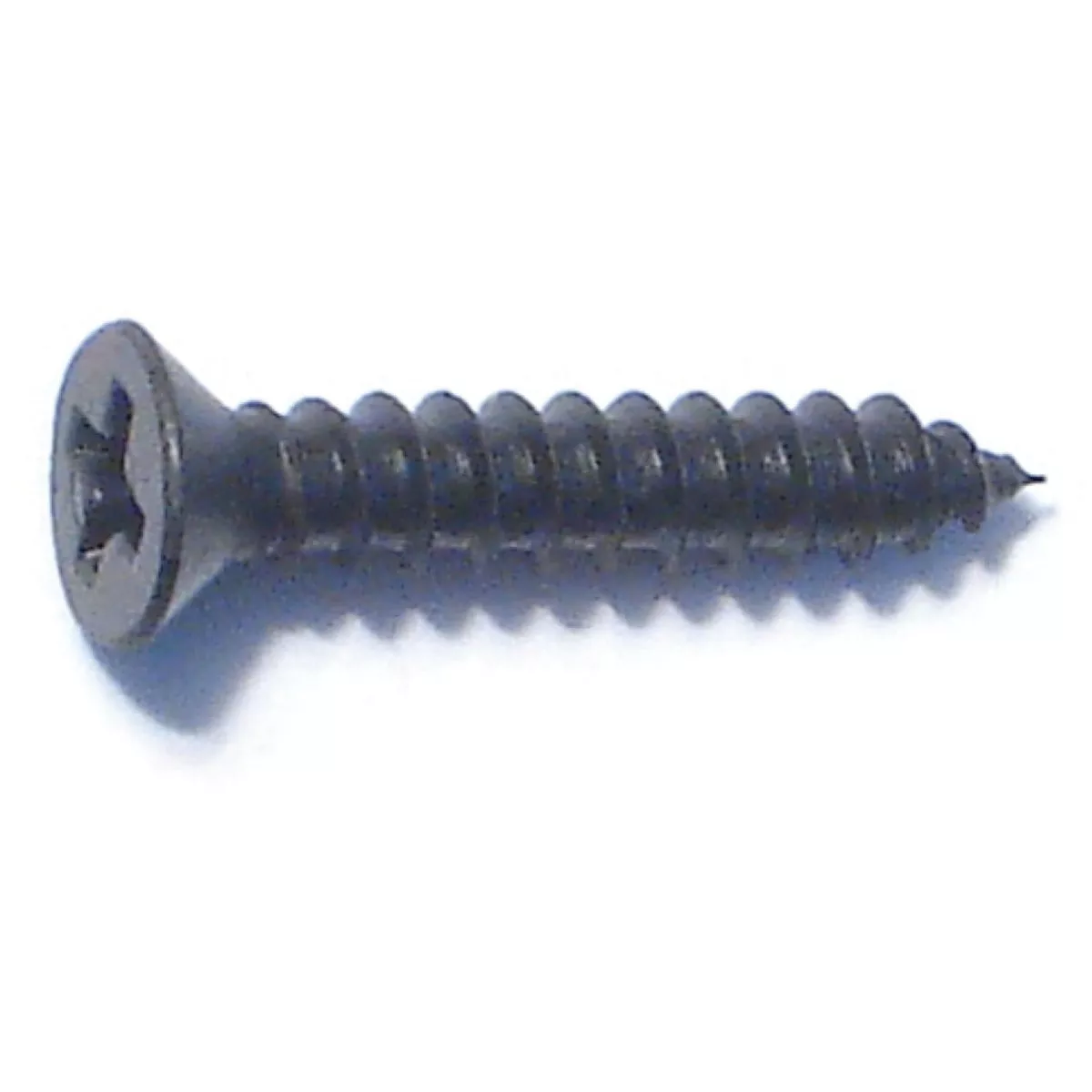 Midwest Fastener #4 x 5/8 In. Black Steel Phillips Flat Head Sheet Metal Screws (40 Ct.)