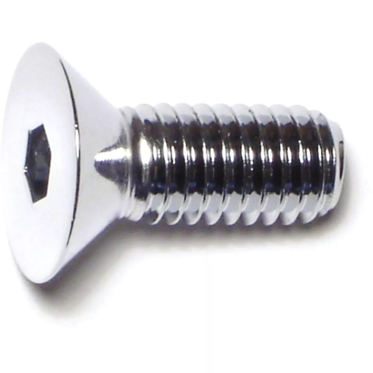 Midwest Fastener 3/8 In.-16 x 1 In. Chrome Plated Grade 8 Steel Coarse Thread Flat Head Socket Cap Screws (8 Ct.)-
